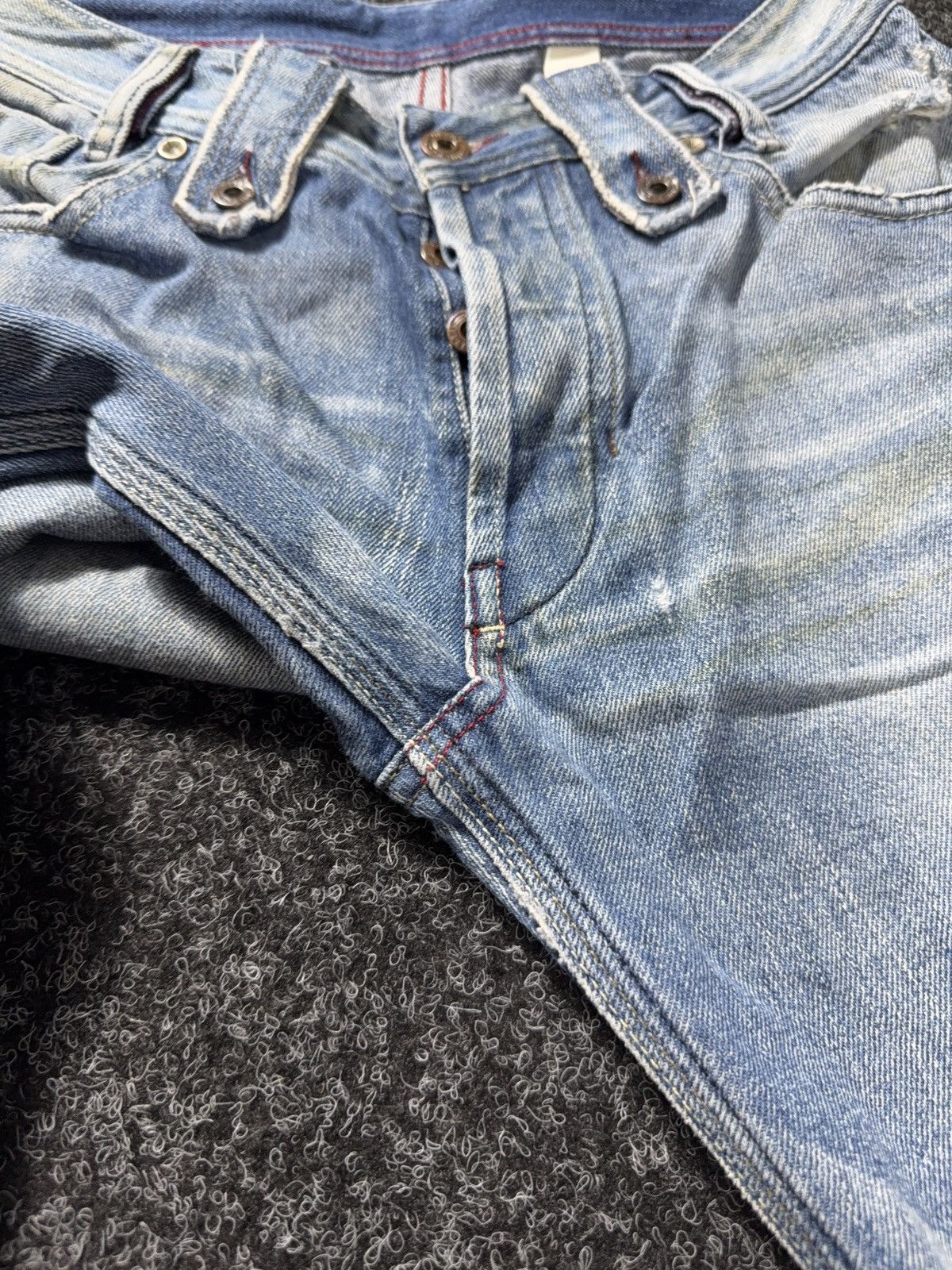 Diesel 00s Diesel Vntg Dirty Distressed Opium Punk Rock Y2K Jeans Size US 28 / EU 44 - 8 Thumbnail