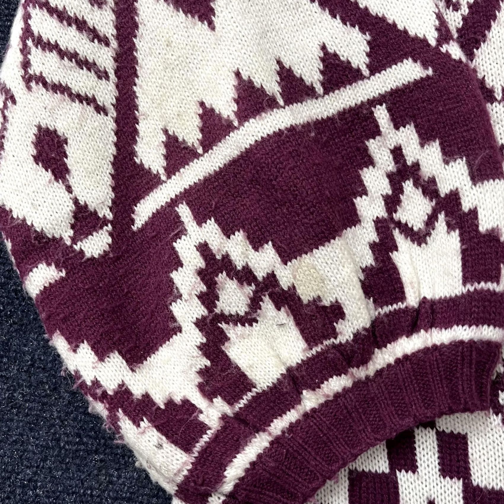 Wrangler Wrangler Retro Cardigan Sweater Womens L/XL Red Aztec Open 3/4 Sleeve Geometric Size L / US 10 / IT 46 - 4 Thumbnail
