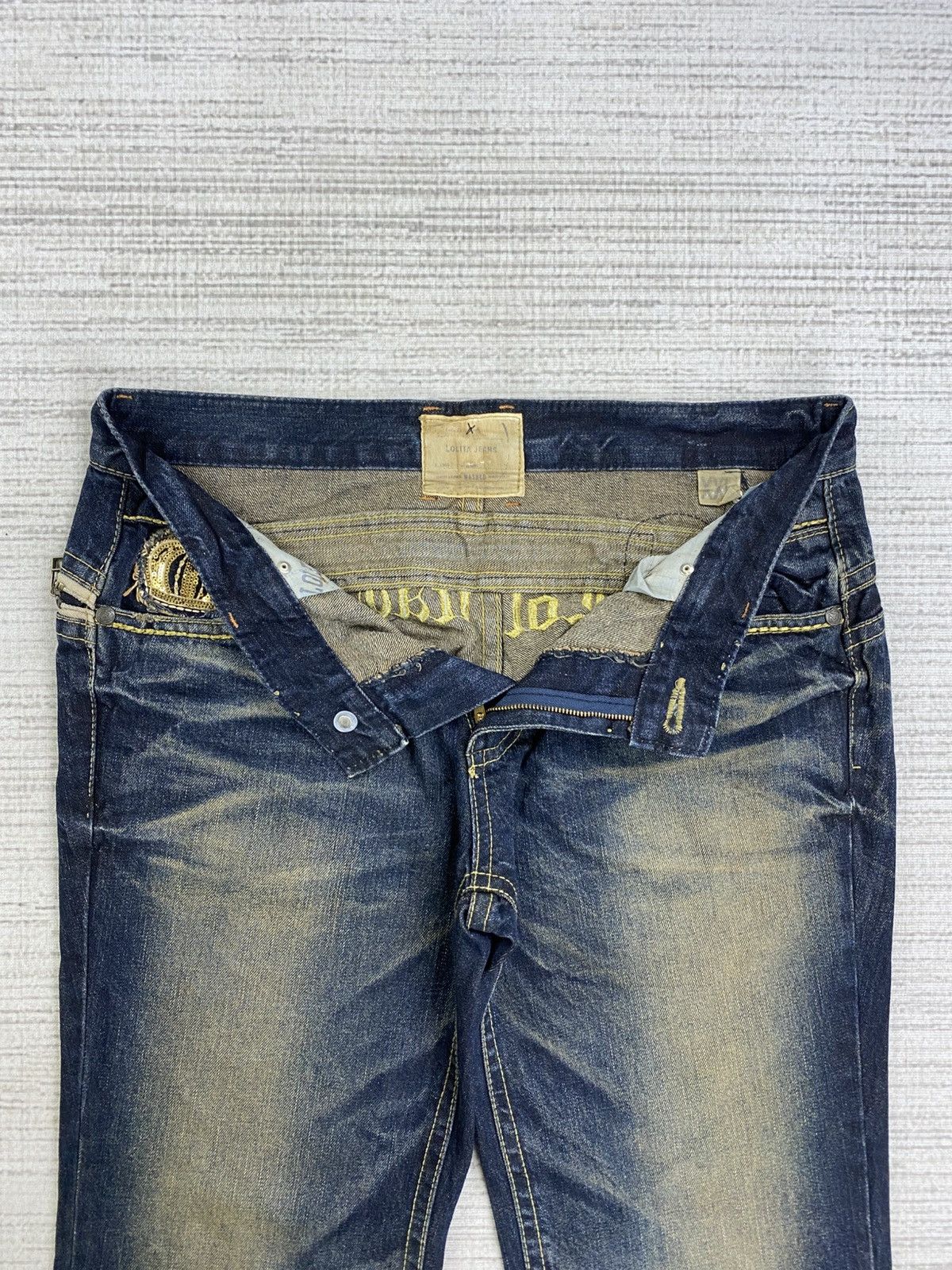 If Six Was Nine × Japanese Brand × Vintage Vintage Lolita Baggy Jeans Washes Distressed Denim Pants Size US 36 / EU 52 - 6 Thumbnail