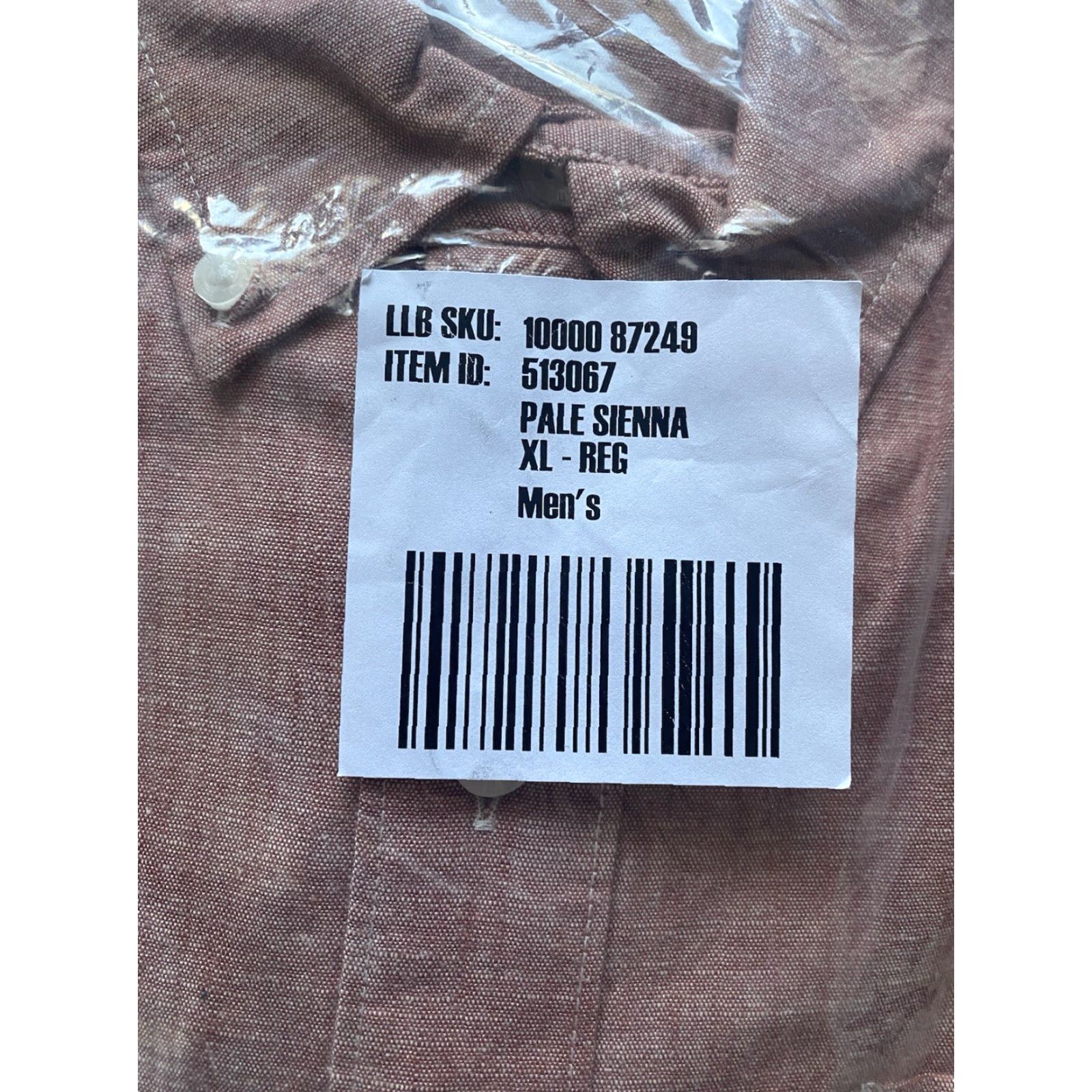 Vintage LL Bean Comfort Stretch XL Long Sleeve Button-Down Shirt Mens Pale Sienna NWT Size US XL / EU 56 / 4 - 6 Thumbnail