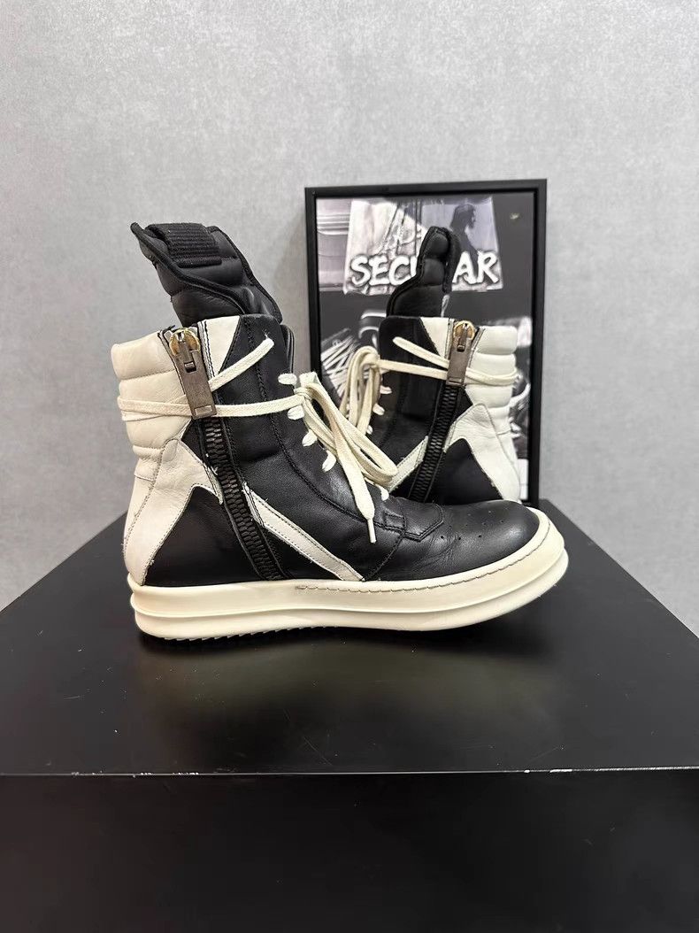Rick Owens Rick Owens Geobasket Black and White Sneakers-yf Size US 6 / IT 36 - 8 Thumbnail