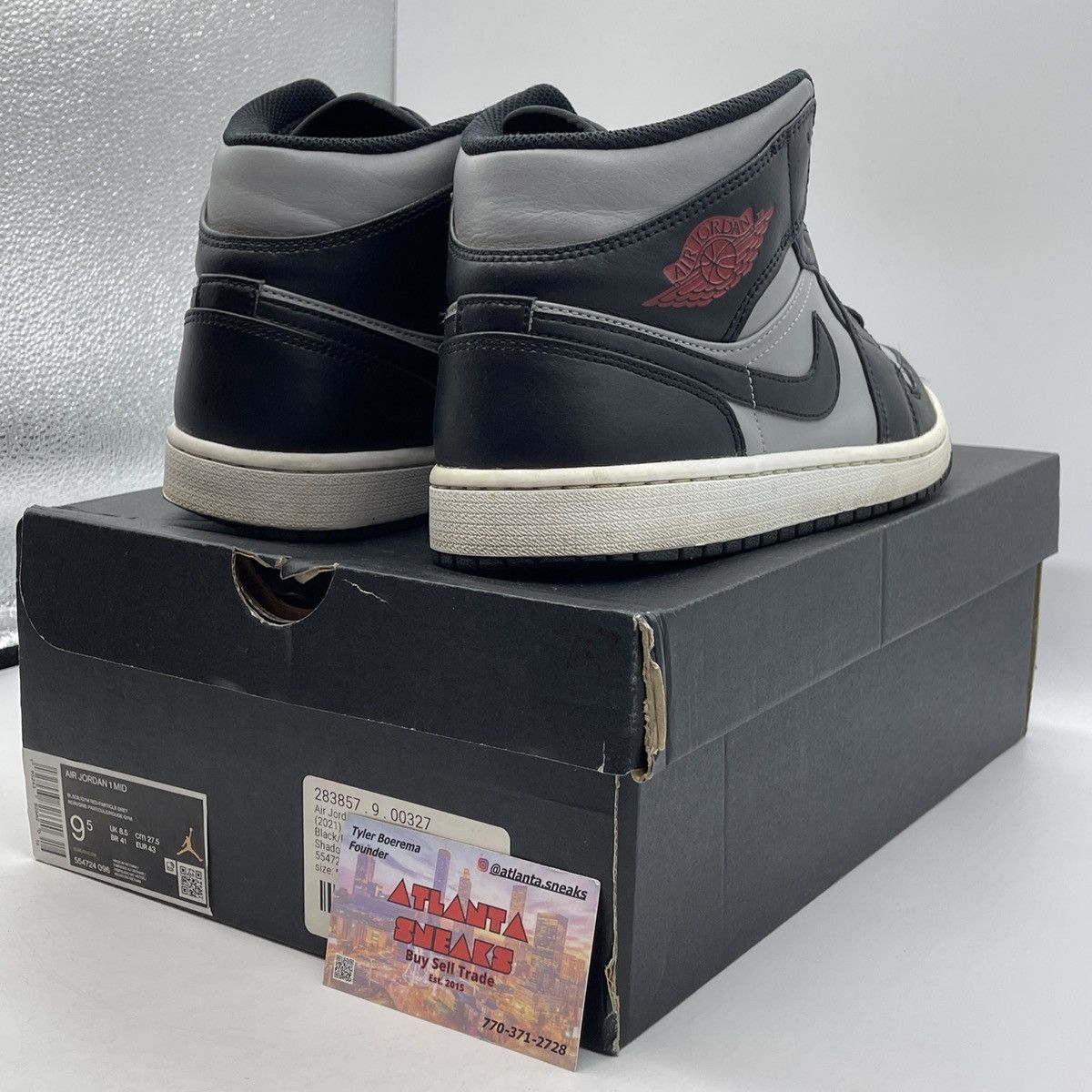 Nike Air Jordan 1 mid shadow Size US 9.5 / EU 42-43 - 5 Thumbnail