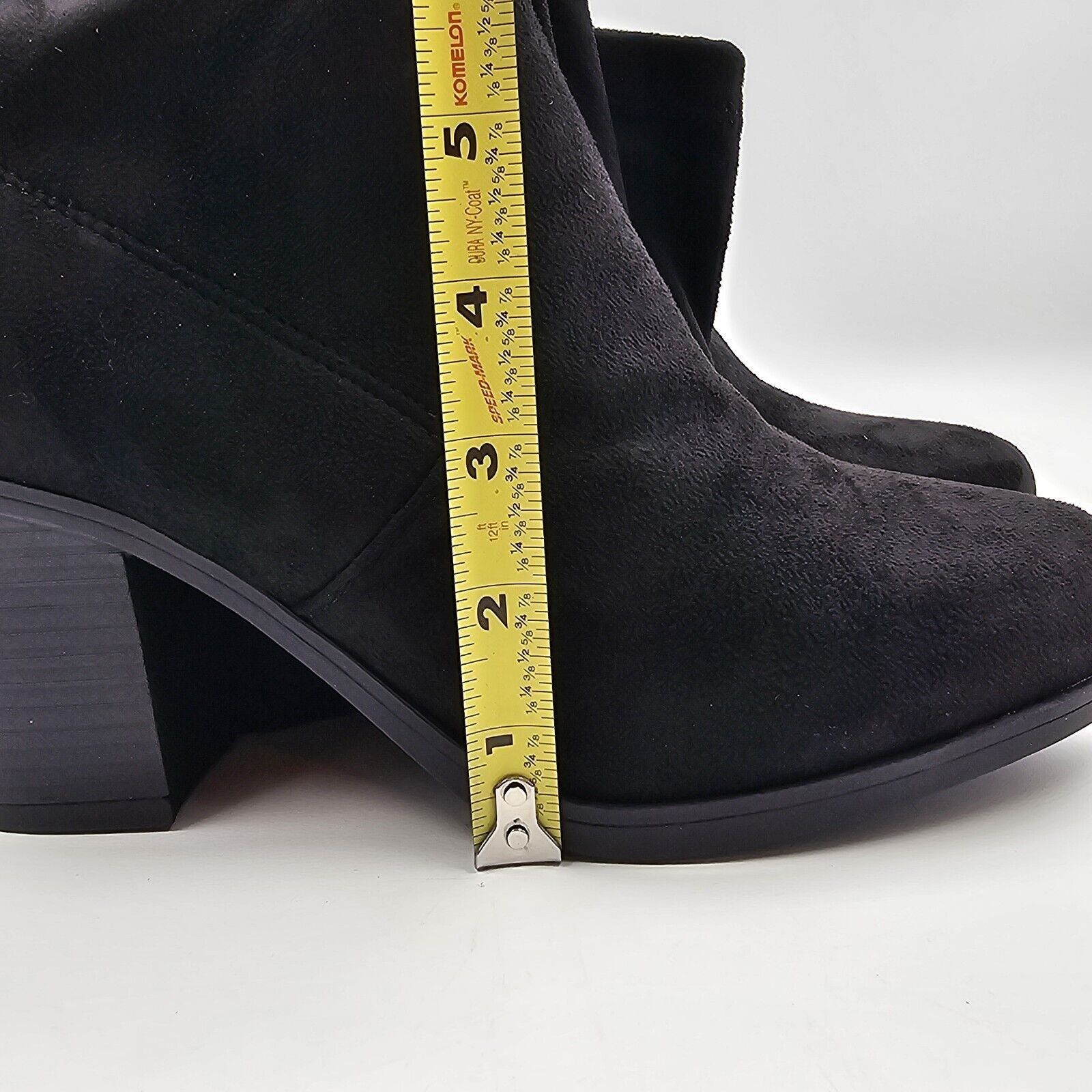 Fashion Nova Fashion Nova Molly Heeled Thigh High Boots Shoes Side Zip Bl Size US 10 / IT 40 - 12 Thumbnail