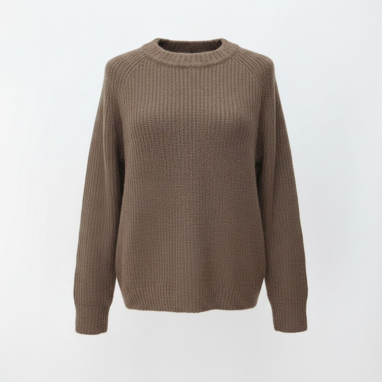 Quince NWT QUINCE Brown Fisherman Cashmere Crewneck Sweater Size XS Size XS / US 0-2 / IT 36-38 - 2 Thumbnail