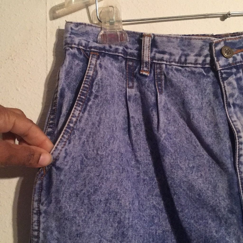 Bill Blass Vintage Bill Blass High Rise Stone Washed Jeans: Size 14P Size 36" / US 14 / IT 50 - 7 Thumbnail