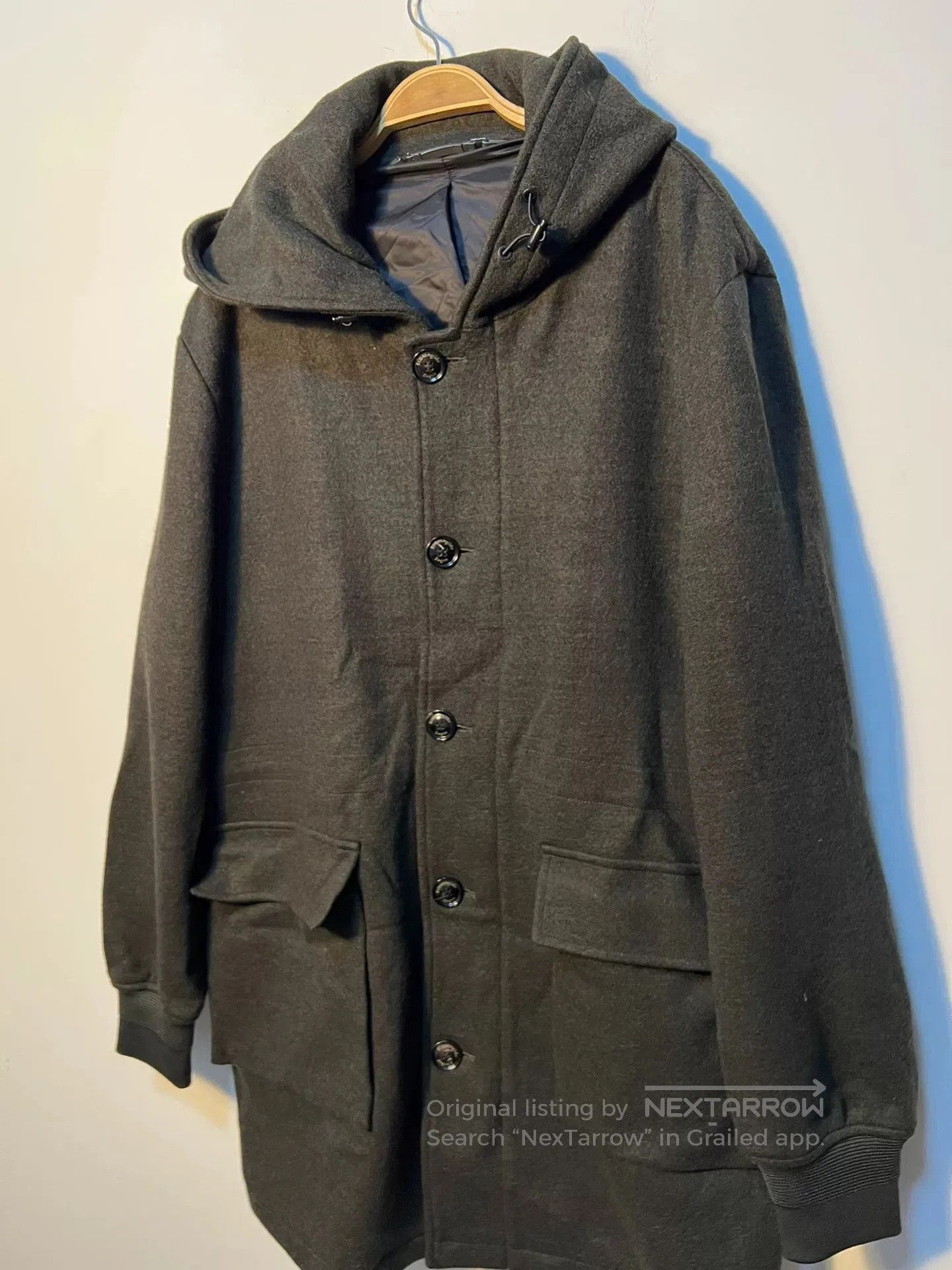 Ermenegildo Zegna Zegna Men's Wool Coat in Dark Green. Size US L / EU 52-54 / 3 - 2 Thumbnail