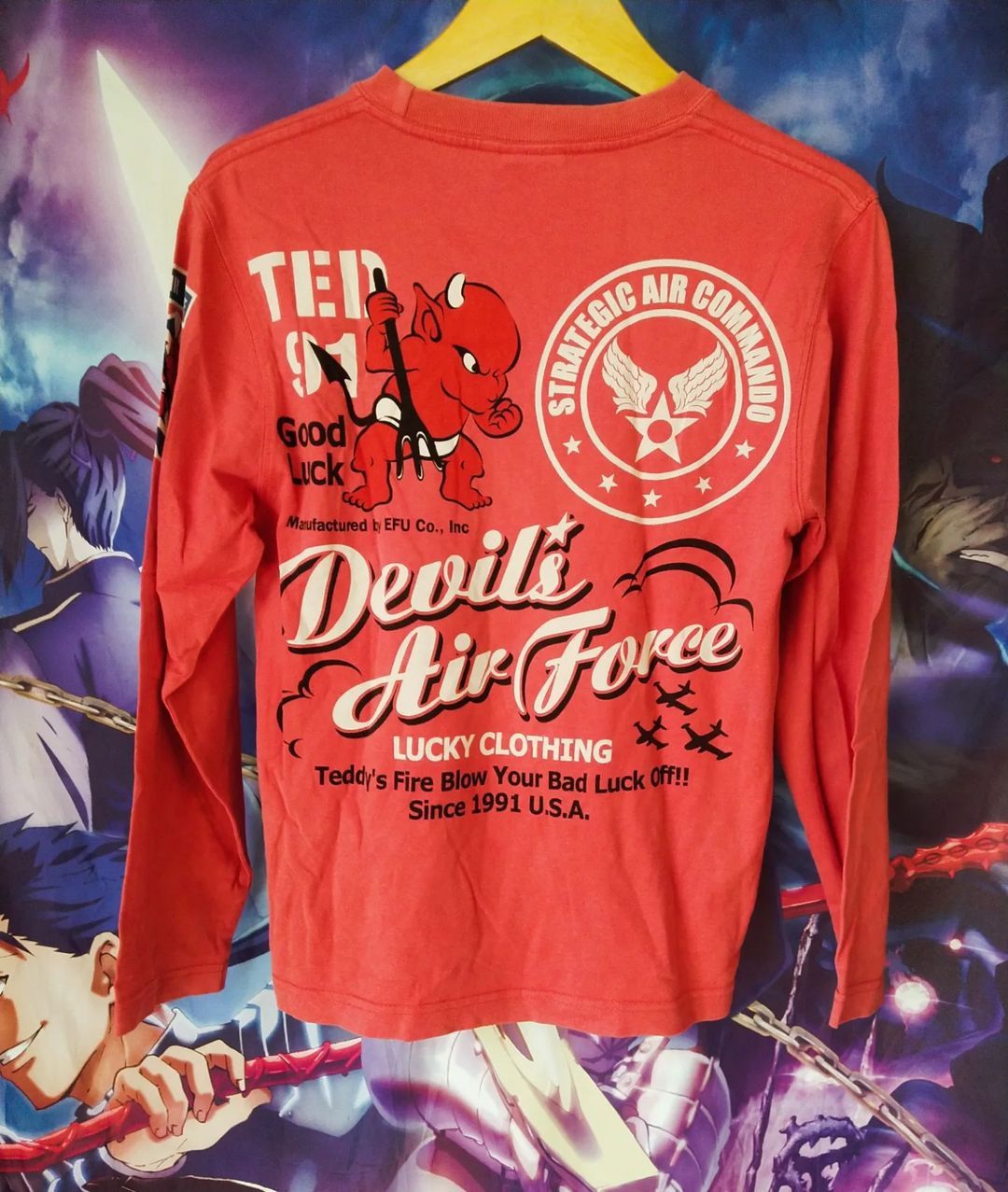 If Six Was Nine × Tedman Tedman Devil's Air Force Big Print Longsleeve Size S / US 4 / IT 40 - 1 Thumbnail