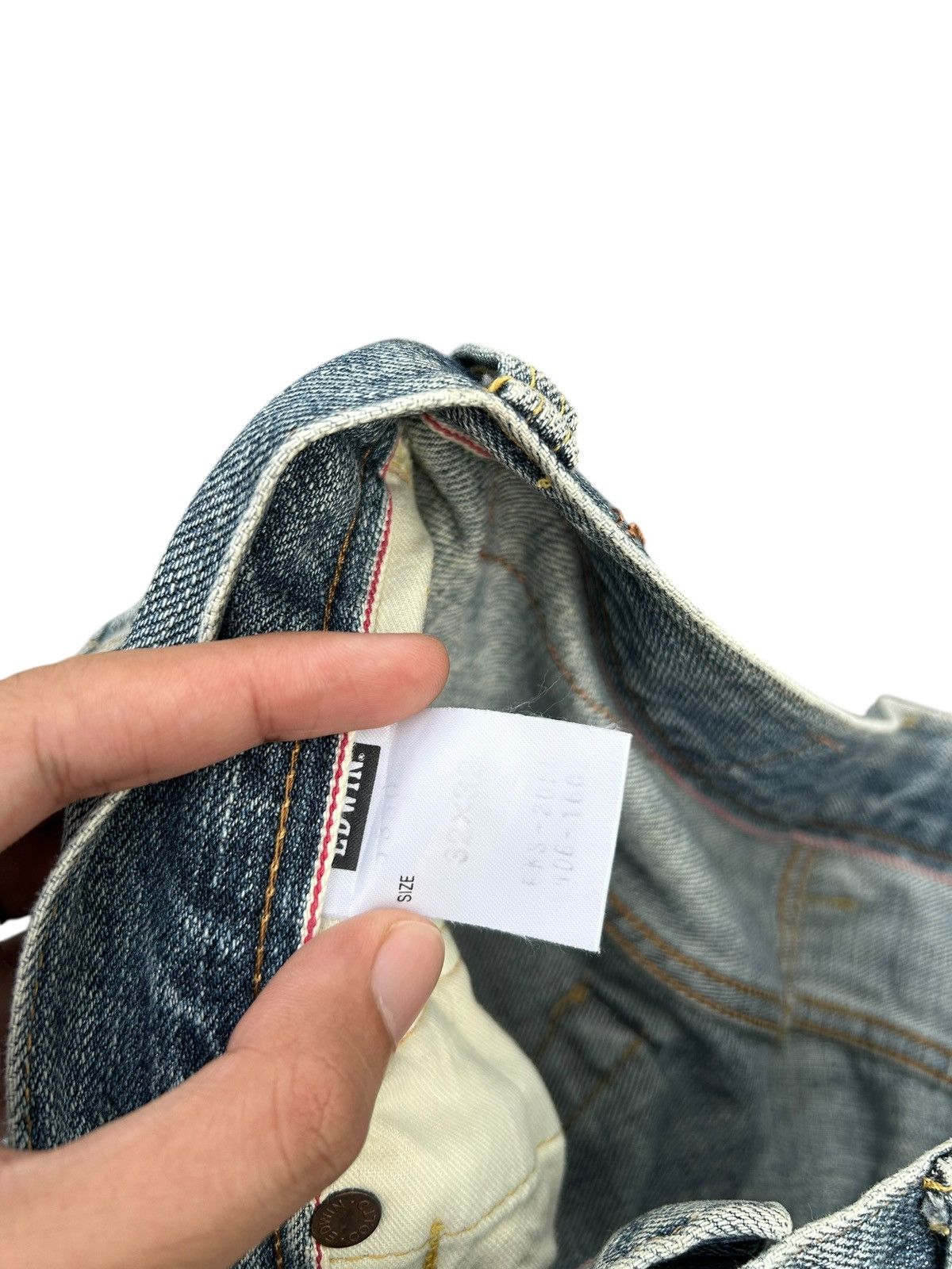 Kapital Vintage Edwin half Selvedge Distressed Denim Jeans Size US 32 / EU 48 - 8 Thumbnail