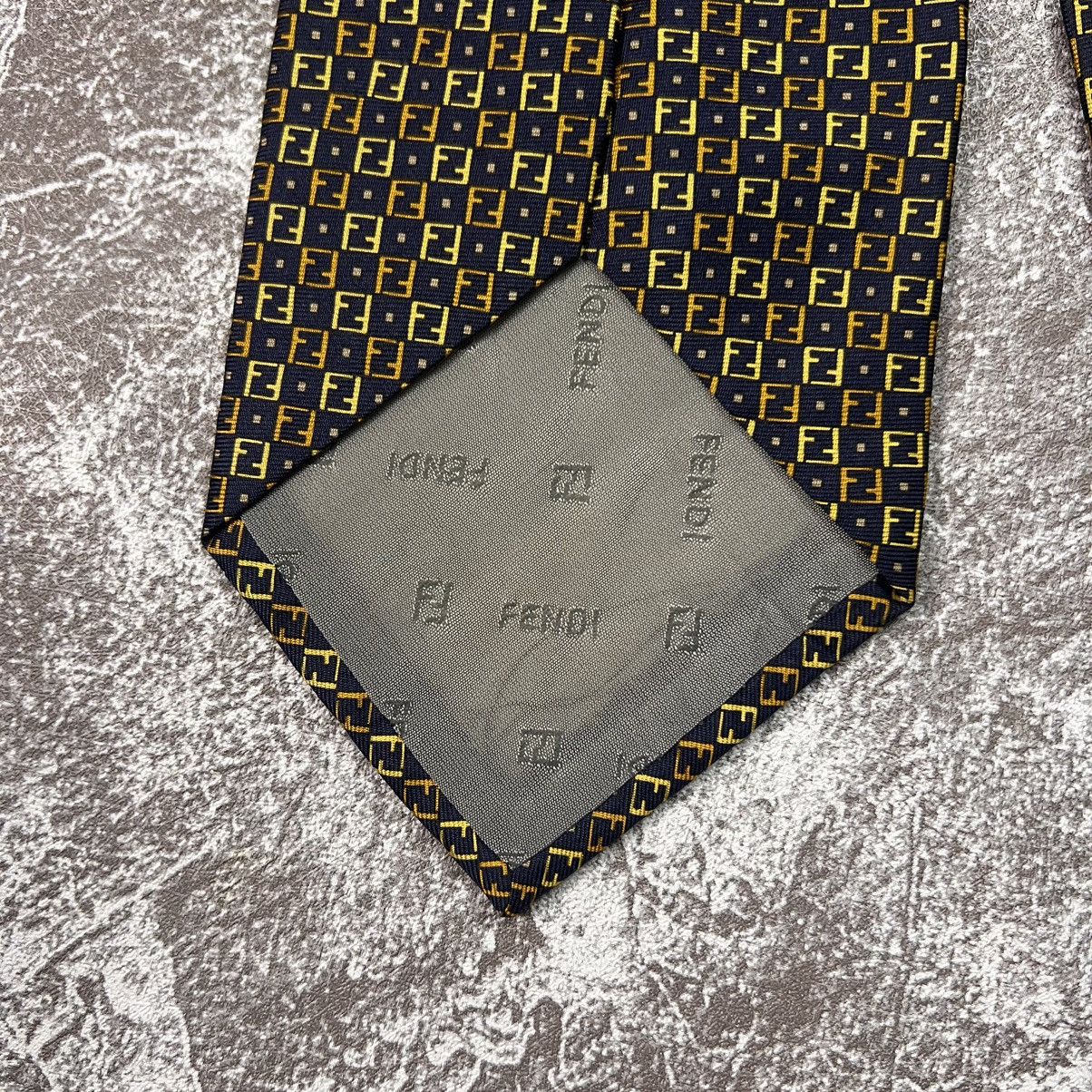 Fendi ▪️LOT OF 3 FENDI TIE FF MONOGRAM DESIGN LUXURY MEN NECKTIE Size ONE SIZE - 8 Thumbnail