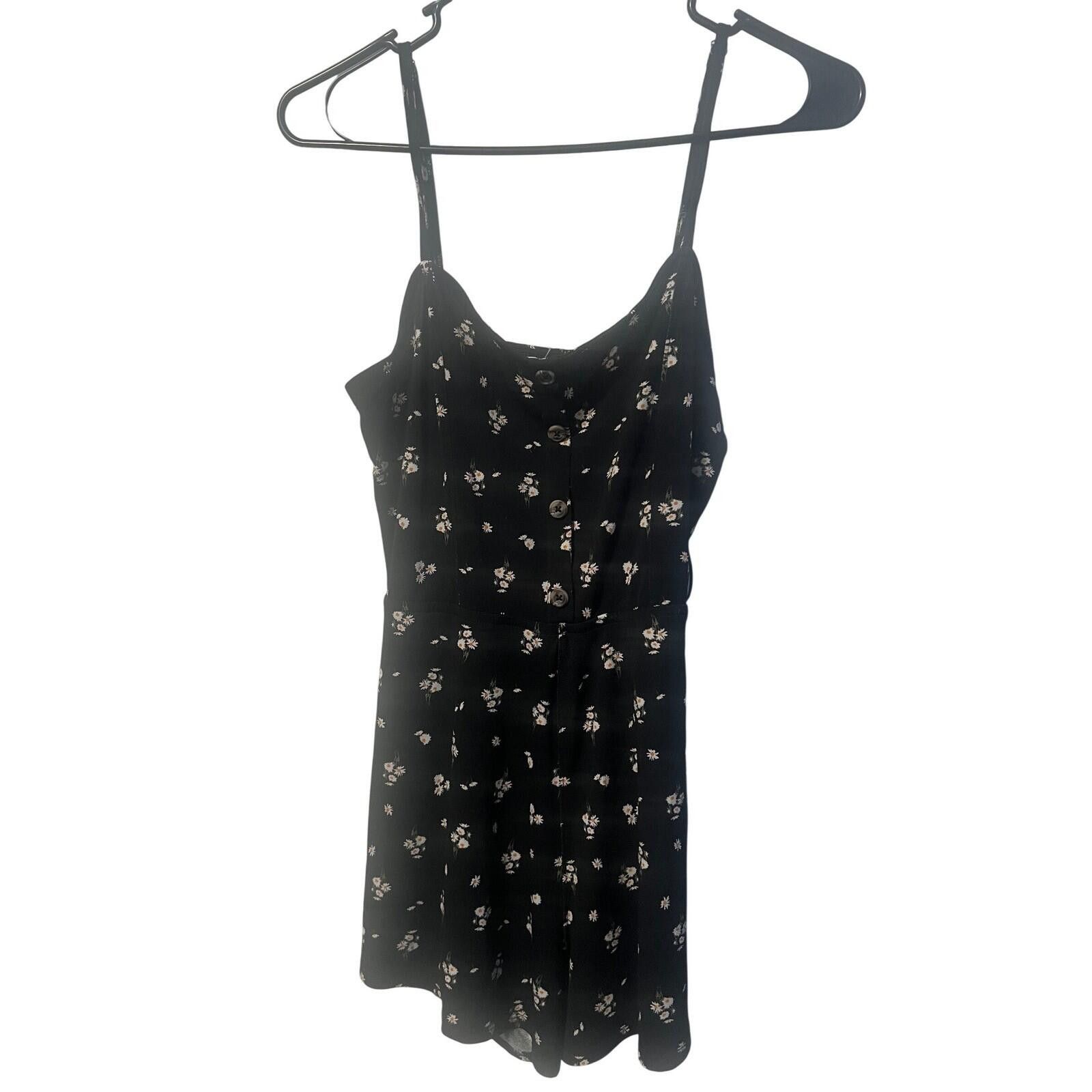 Aeropostale Aeropostale Romper Womens Medium Black Floral Daisy Boho Size 32" / US 10 / IT 46 - 1 Thumbnail