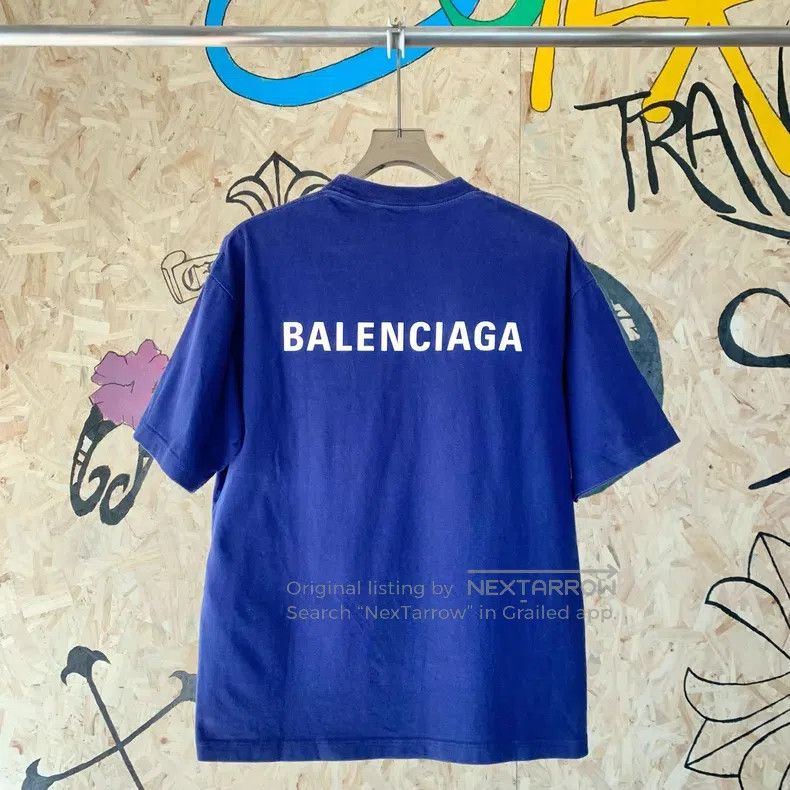 Balenciaga Balenciaga Logo Printed Round Neck Short Sleeve T-Shirt Size US S / EU 44-46 / 1 - 6 Thumbnail