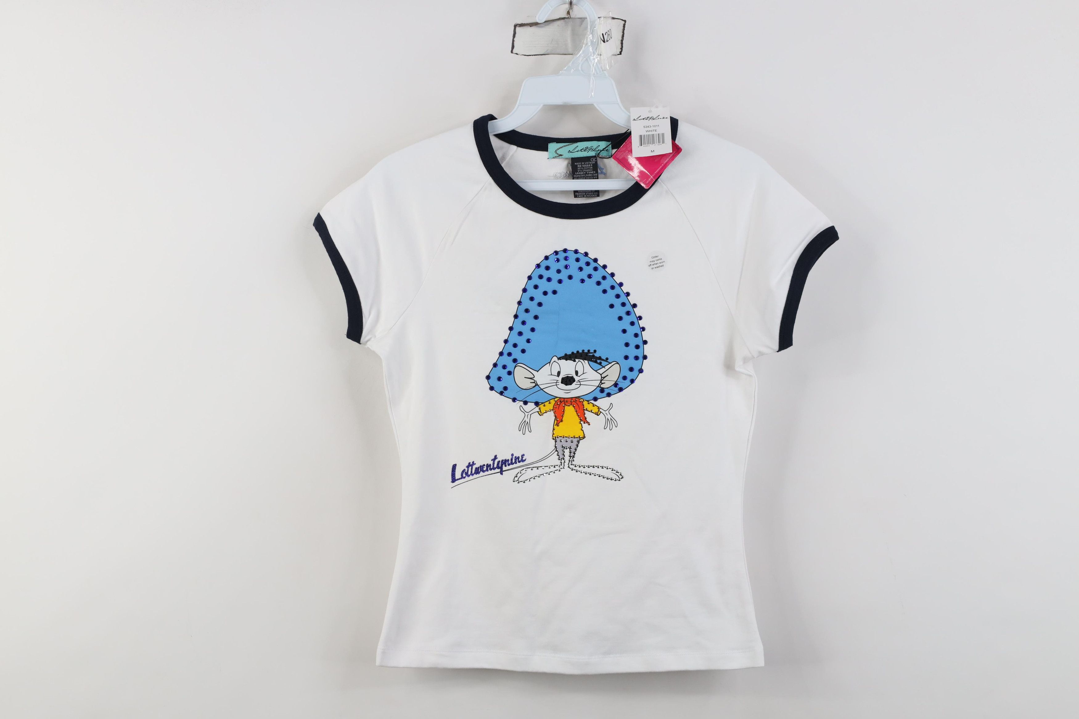 Vintage Deadstock Vintage Lot 29 Looney Gonzales Ringer T-Shirt Size M / US 6-8 / IT 42-44 - 1 Thumbnail
