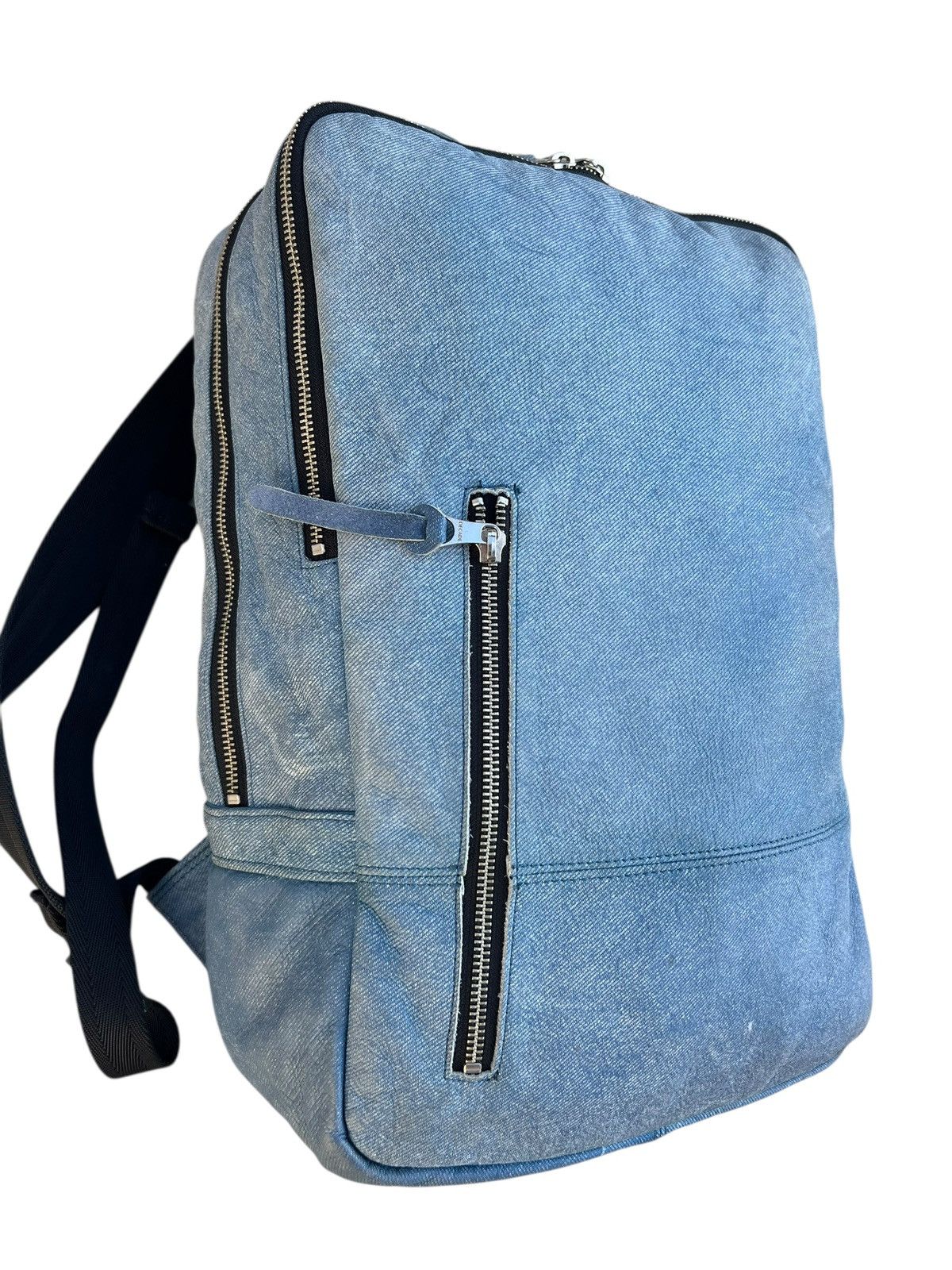 Leather DECADE Japan Patina Leather Backpack Bag Denim Design Size ONE SIZE - 7 Thumbnail