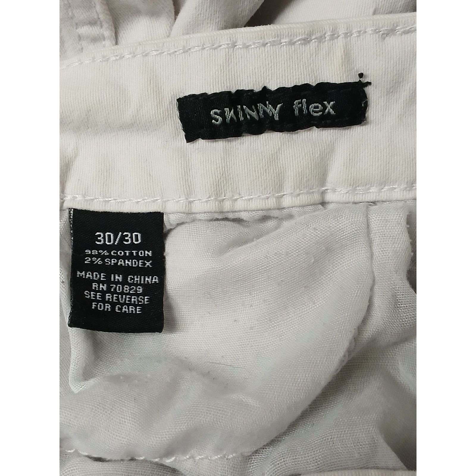 Other Black (30x30) White Rugged Skinny Flex Stretch Jeans Size US 30 / EU 46 - 6 Thumbnail