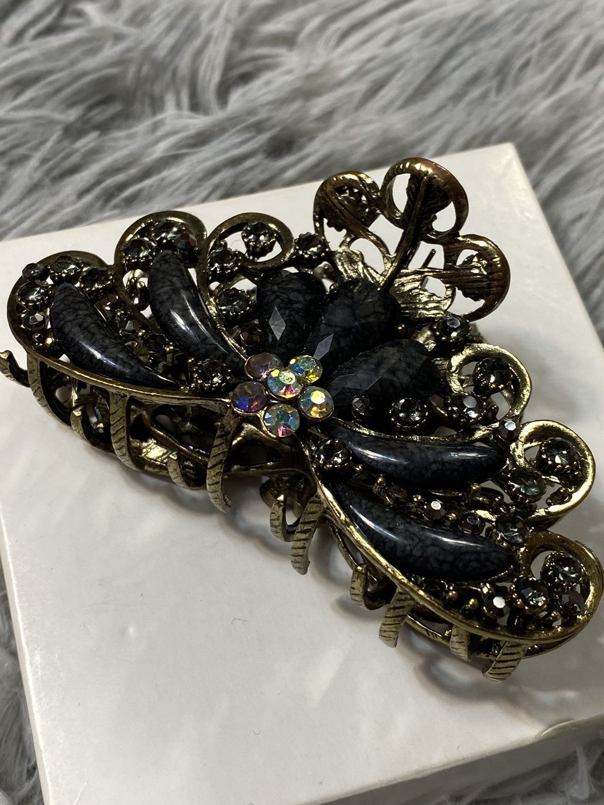 Vintage Vintage Ornate Hair Clip with Crystals | Japanese Brand Size ONE SIZE - 2 Thumbnail