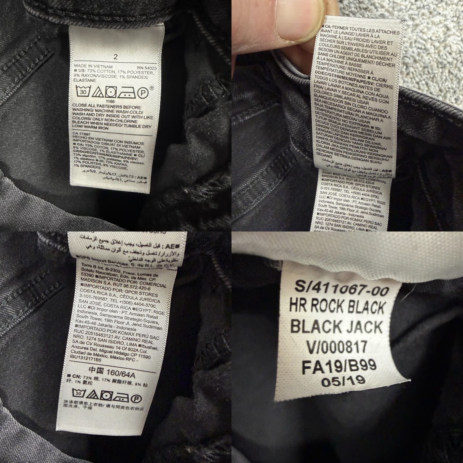 Old Navy Old Navy Rockstar Super Skinny Jeans Women 2 26x26.5 Black High Rise Secret Slim Distressed Pockets Stretch Denim Five-Pocket Jeans Womens Size 26" / US 2 / IT 38 - 8 Thumbnail