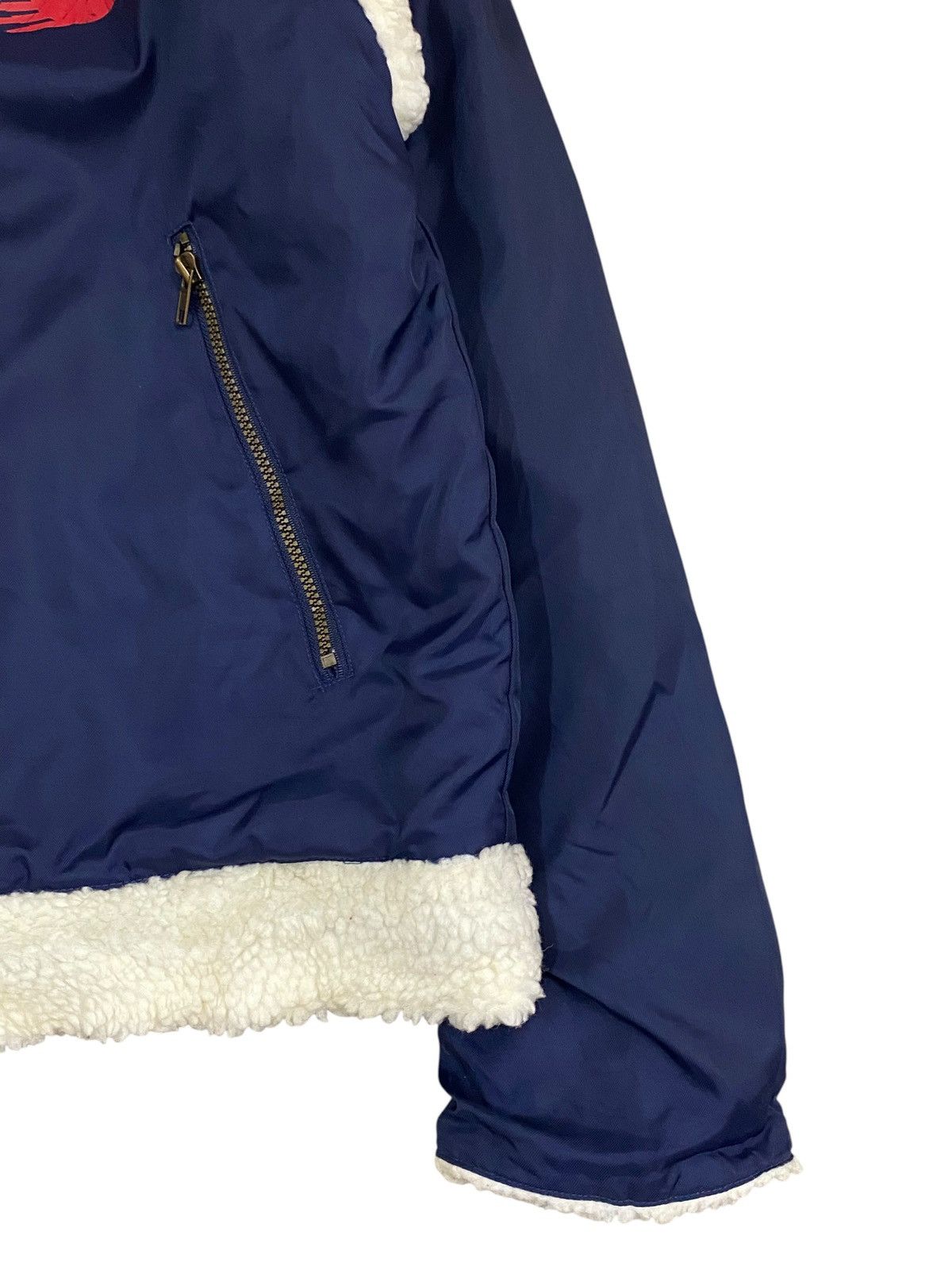 Mizuno Vtg Mizuno Japan Aviator Sherpa Jacket - Navy Blue Size US L / EU 52-54 / 3 - 4 Thumbnail