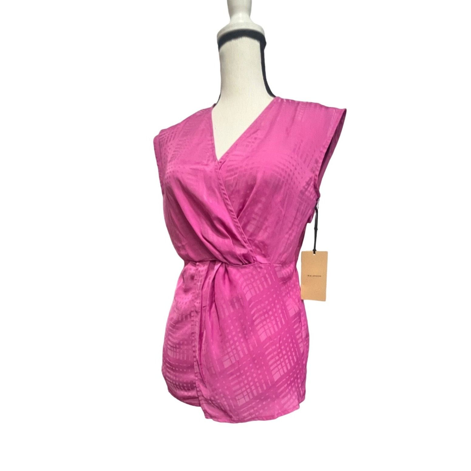 Other Halogen Twist Front Top, Pink Rosebud, Sz. XS Size XS / US 0-2 / IT 36-38 - 3 Thumbnail