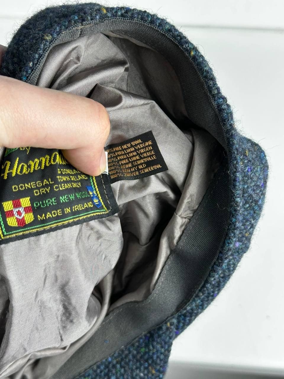 Harris Tweed × Vintage Hanna Hats of Donegal Tweed Pure Wool Baker Boy Hat Size ONE SIZE - 6 Thumbnail