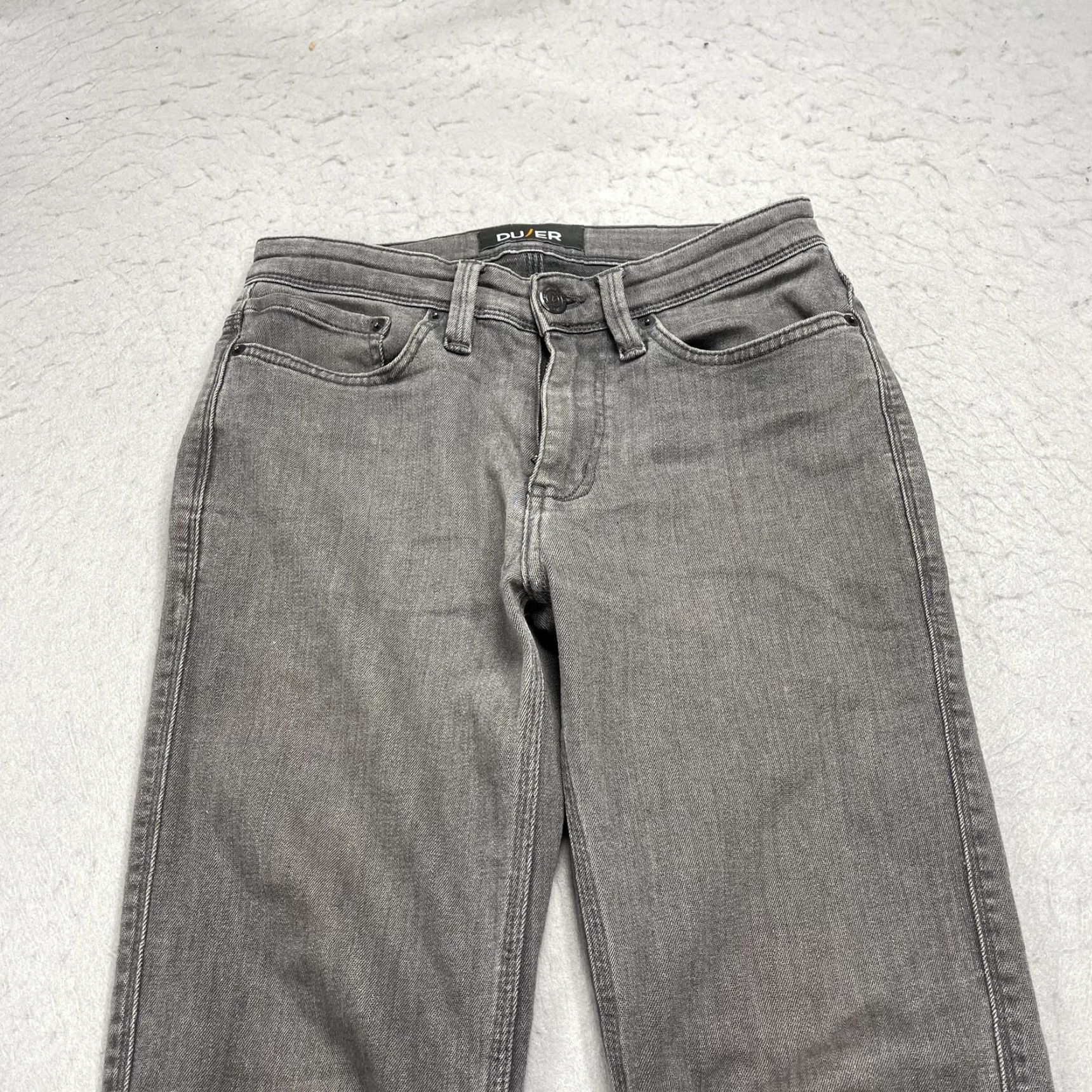 Denime DU/ER L2X Slim Jeans Mens 28x30 Gray Moisture Wicking Stretch Denim Quick Dry Anti-Microbial Pockets Straight Casual Size US 28 / EU 44 - 2 Thumbnail