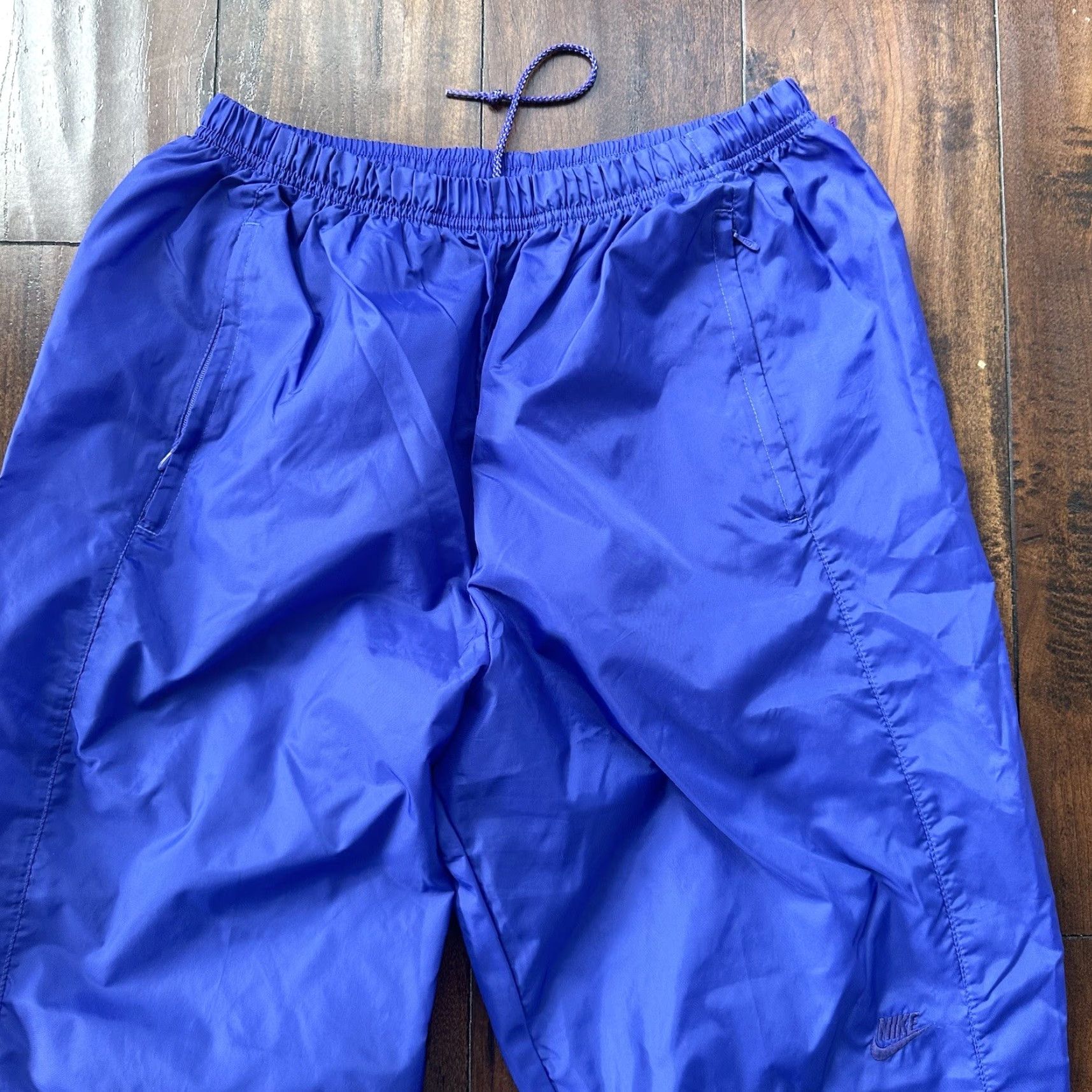 Nike VINTAGE Nike Track Pants 90s Purple L Men Ankle Zip Activewear Size 36" / US 14 / IT 50 - 2 Thumbnail