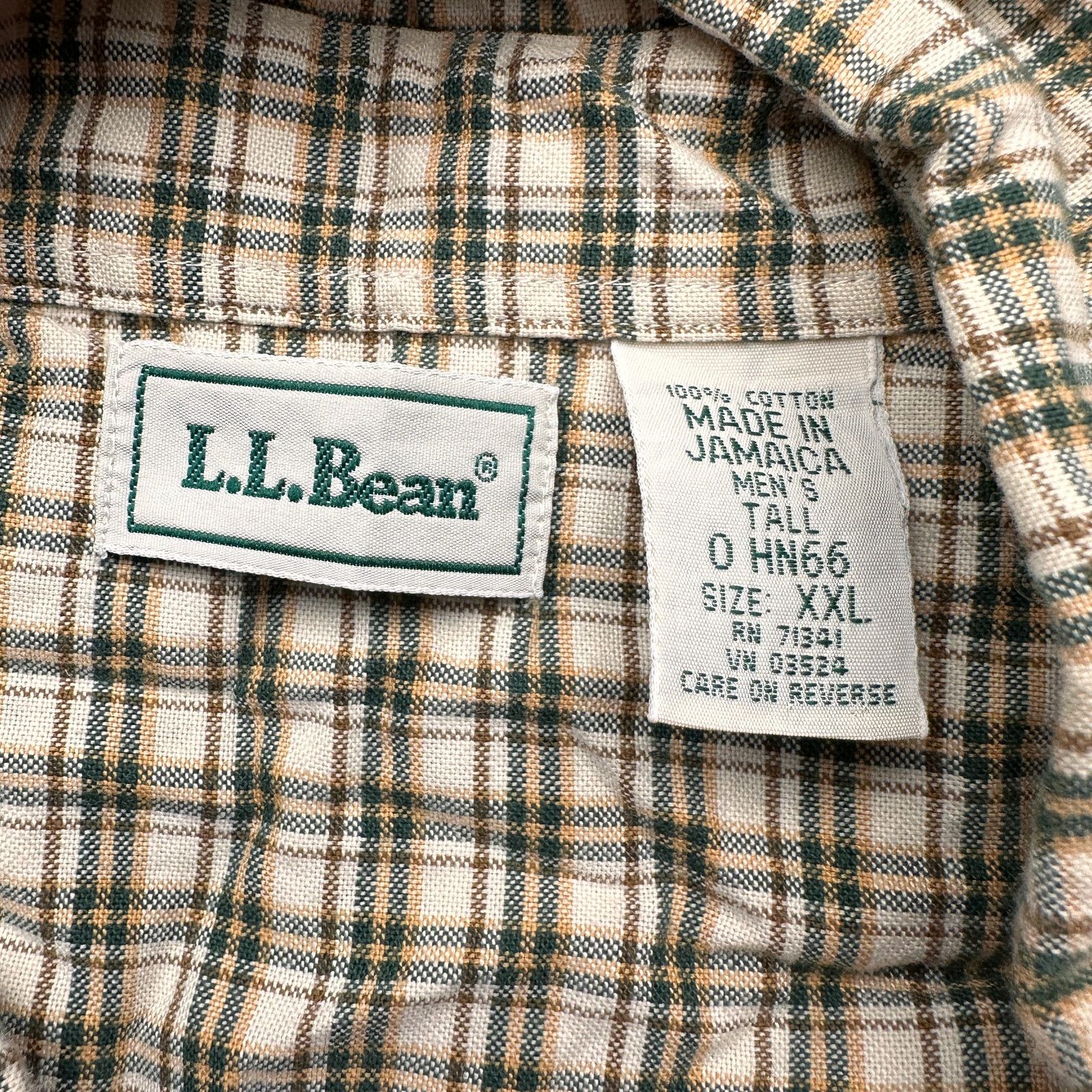L.L. Bean Vintage 90s LL Bean Plaid Button Up Shirt Mens 2XLT Green Size US XXL / EU 58 / 5 - 3 Thumbnail