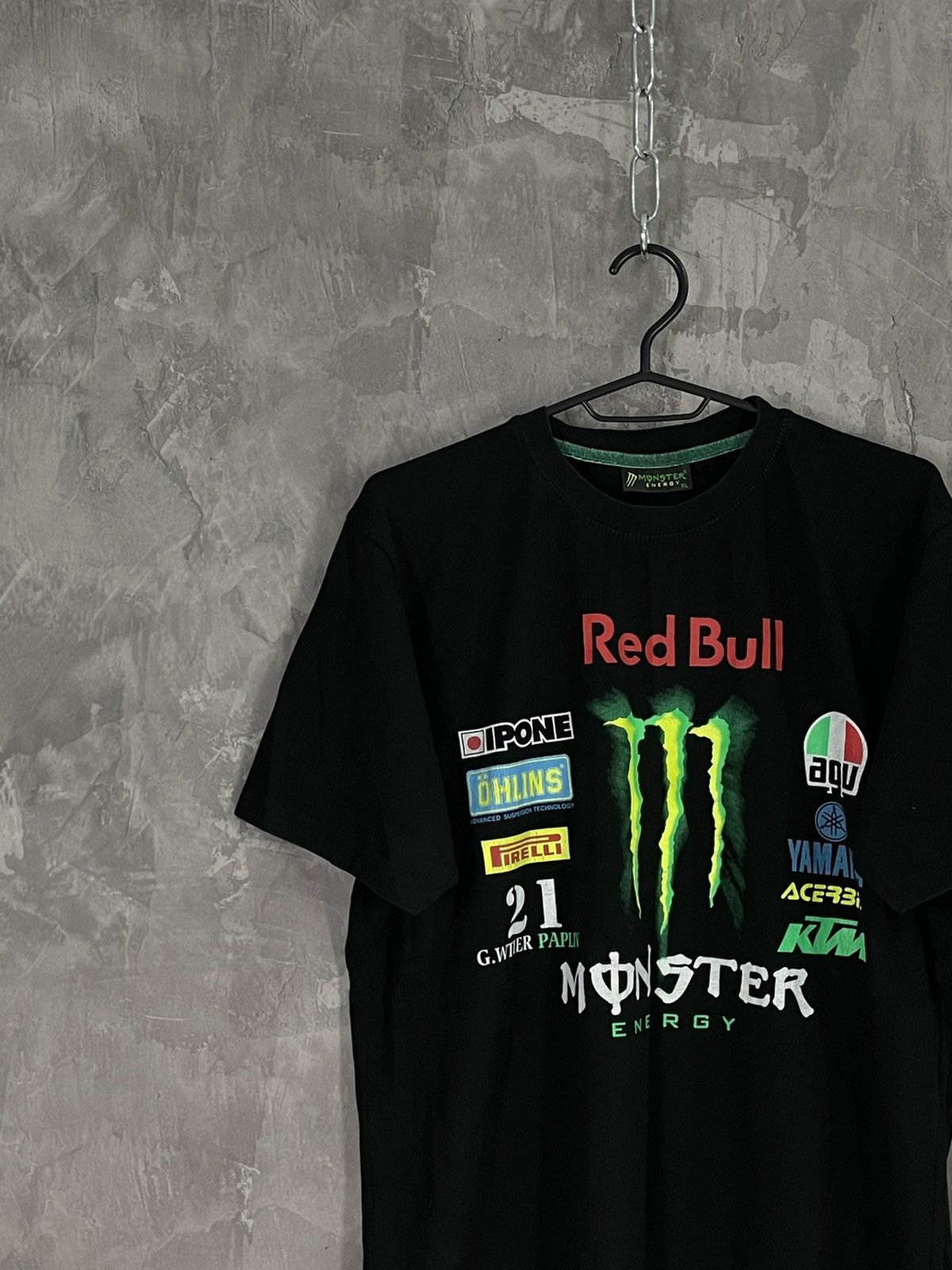 Other Crazy Y2K Monster Energy Black T Shirt Size US XL / EU 56 / 4 - 3 Thumbnail