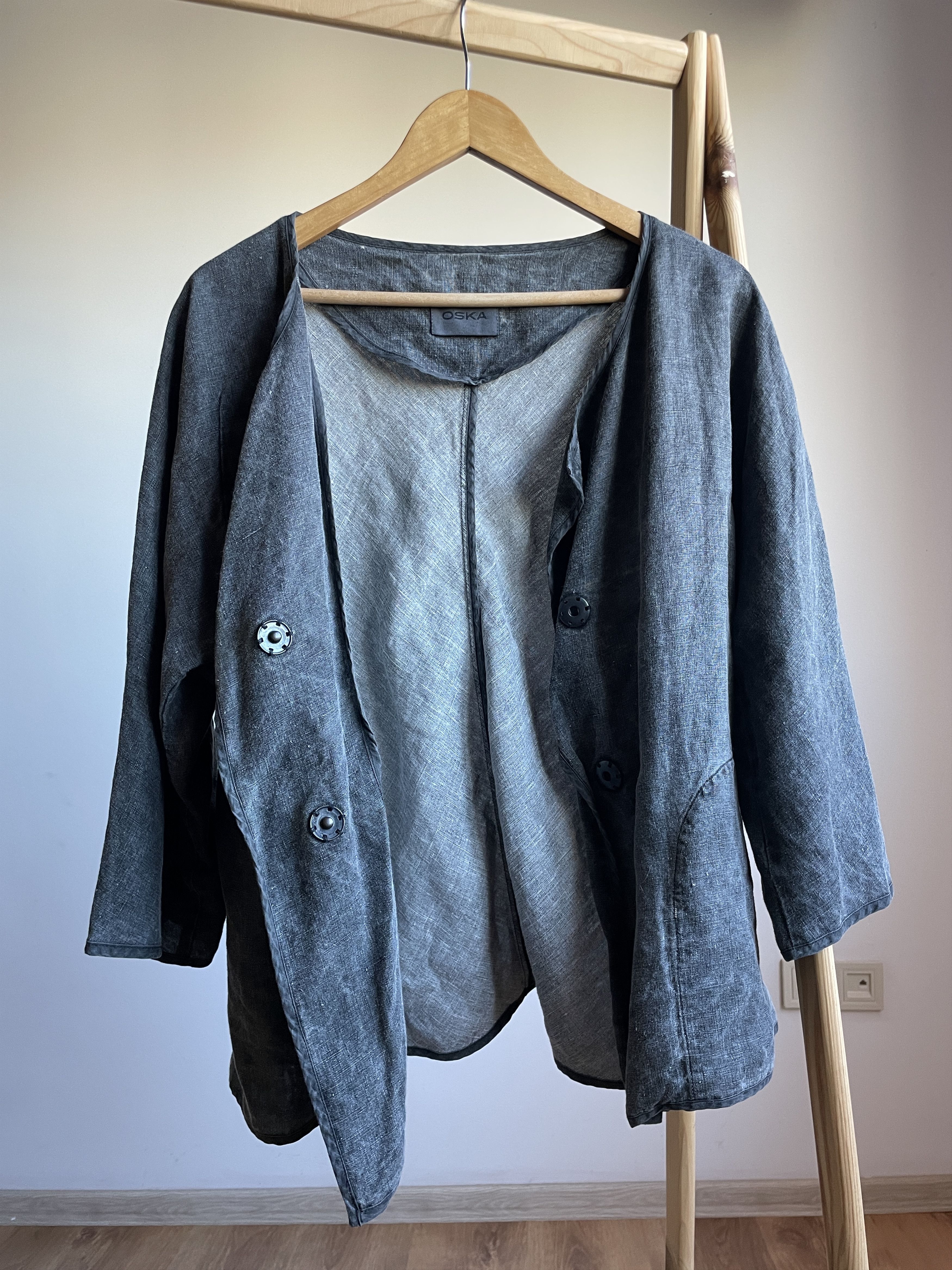 OSKA OSKA Womens Stone Washed Linen Jacket Size 3 Size M / US 6-8 / IT 42-44 - 2 Thumbnail