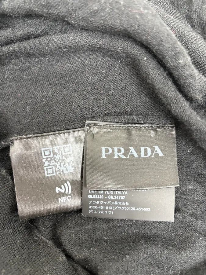 AW2021 Prada Minimalist Black Wool Sweater