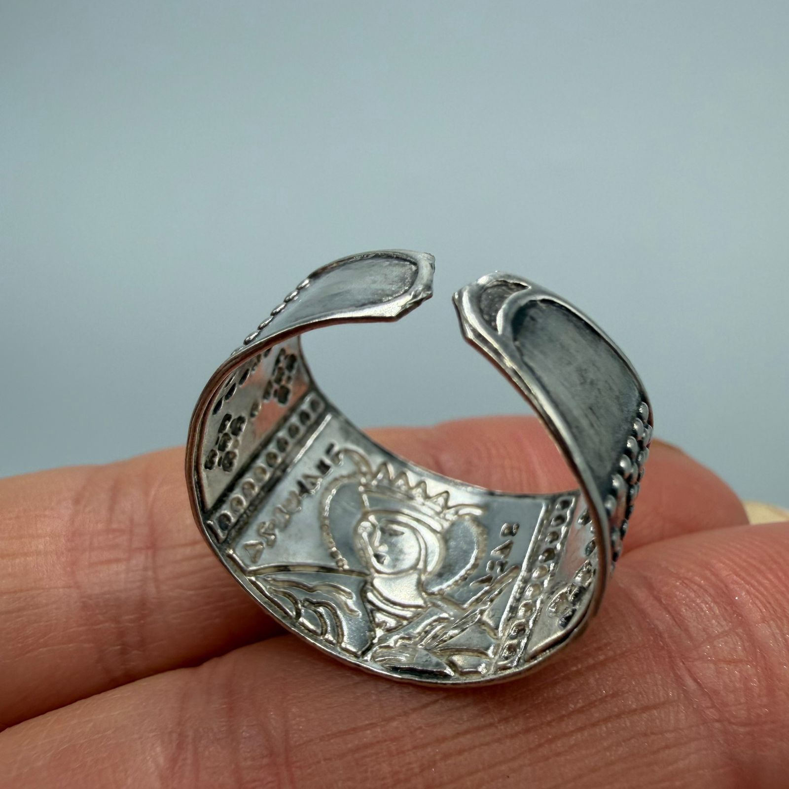 Sterling Silver Vintage 925 Sterling Silver Orthodox St. Catherine Ring 8.5 Size ONE SIZE - 2 Thumbnail