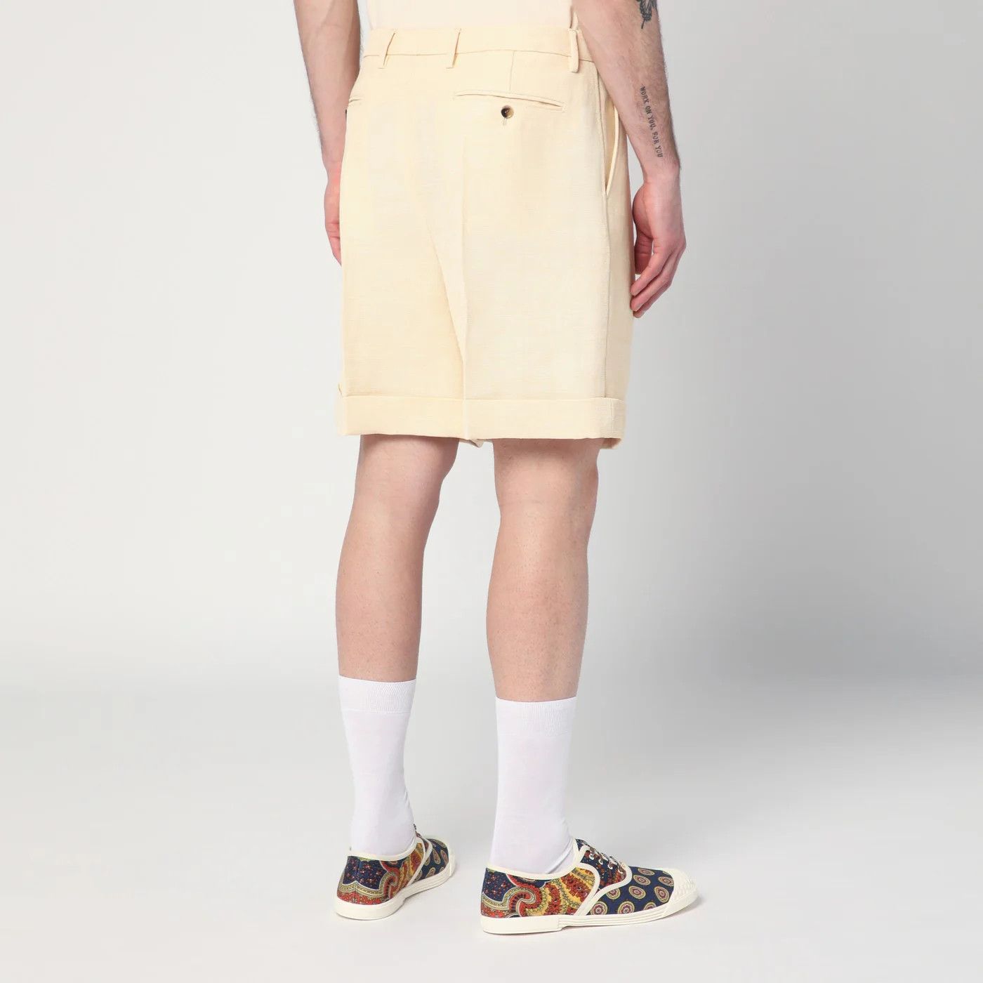 Valentino o1d2blof0326 Bermuda Shorts in Beige Size US 30 / EU 46 - 4 Thumbnail