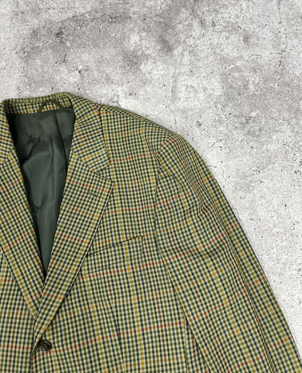 Burberry Vintage Burberrys Wool Blazer Jacket Lining Monogram Size 50R - 8 Thumbnail