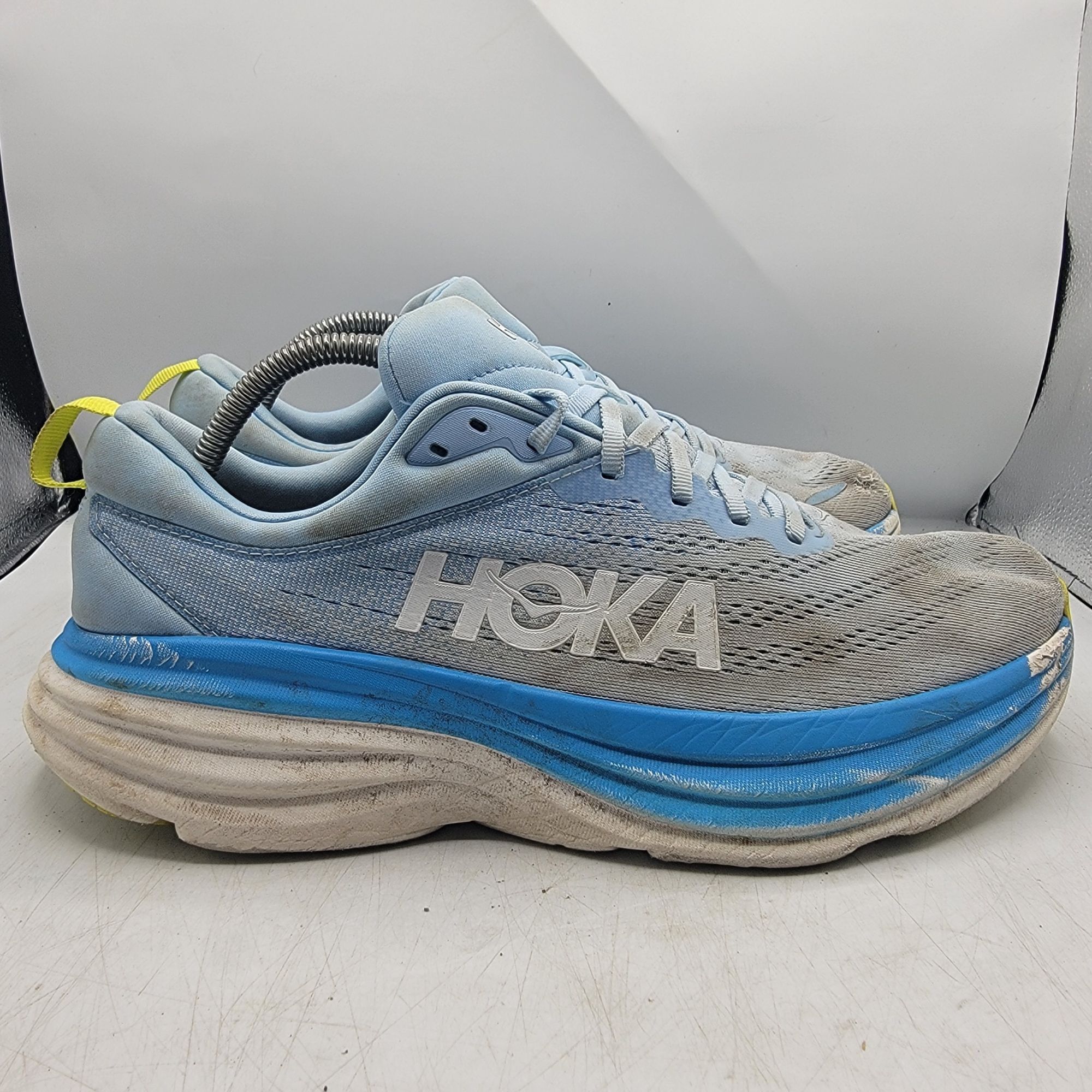 Hoka Hoka One One Bondi 8 Mens 10.5 D Shoes Blue Running Gym Walk Size US 10.5 / EU 43-44 - 13 Thumbnail