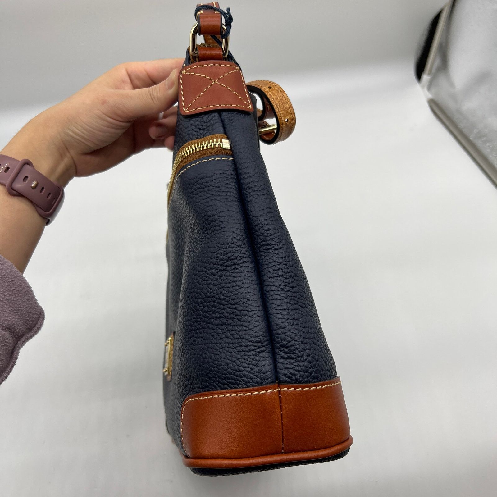 Dooney & Bourke Dooney & Bourke Pebble Leather Crossbody Bags Midnight Blue Size ONE SIZE - 5 Thumbnail