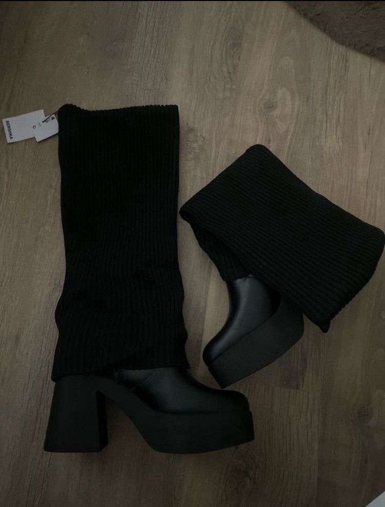 Bershka Leather boots Size US 10 / IT 40 - 2 Thumbnail