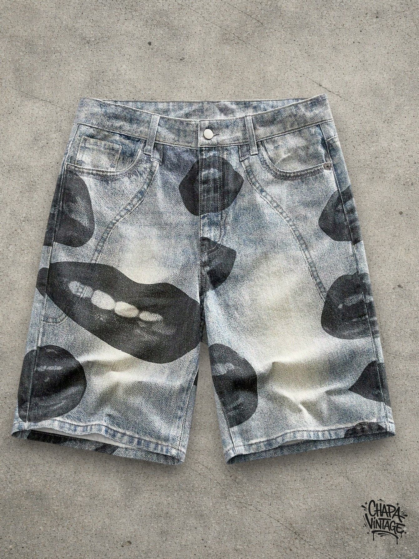 Japanese Brand Lip Print jeans shorts Size US 32 / EU 48 - 1 Thumbnail