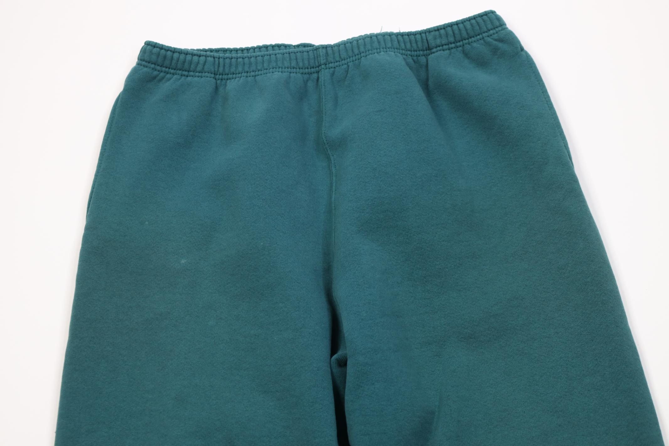 Vintage Vintage 90s Streetwear Blank Sweatpants Joggers Pants Green Size 28" / US 6 / IT 42 - 2 Thumbnail
