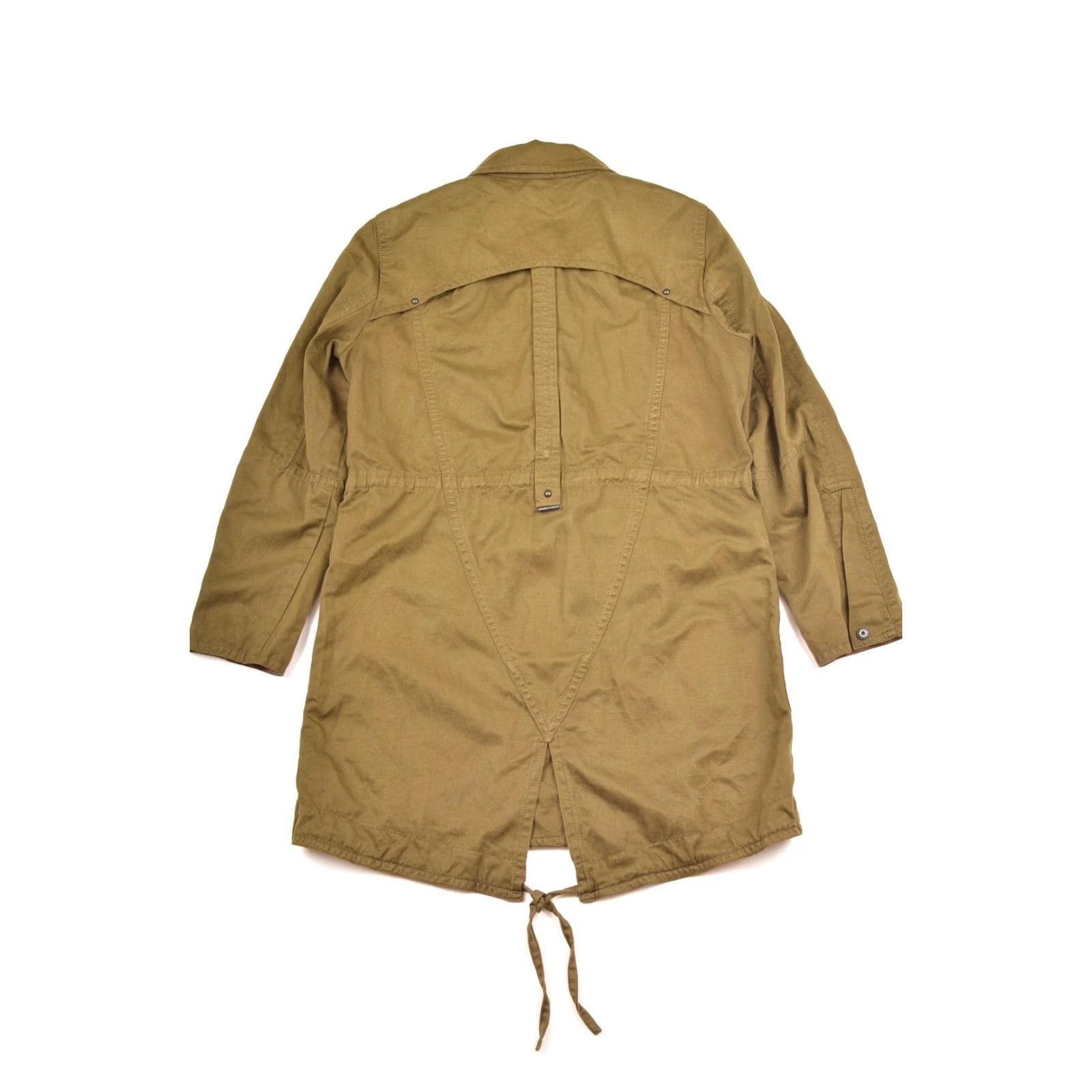 Marcs Marc Cain Designer Khaki Cotton Linen Parka Jacket KS 11.01 W27 Size N 4 Womens Coat Green 90s Style Size S / US 4 / IT 40 - 6 Thumbnail