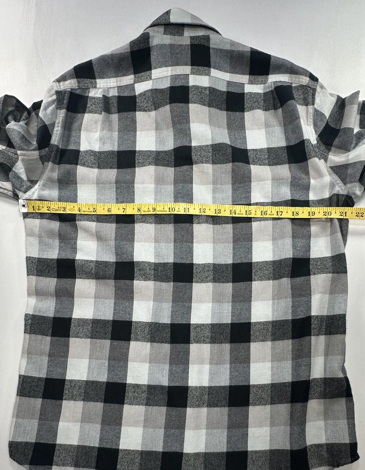 J.Crew J Crew Slim Fit Cotton Plaid Flannel Button Up Black Mens M Size US M / EU 48-50 / 2 - 4 Thumbnail