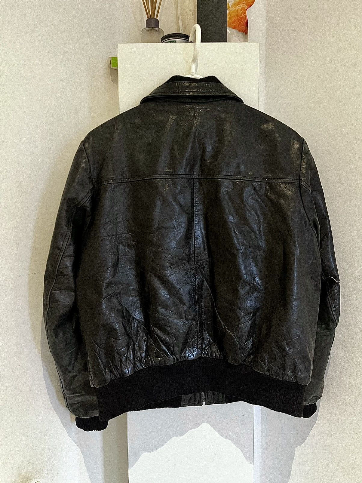 Other Vintage Redskins Leather Bomber Jacket Black (L) Size US L / EU 52-54 / 3 - 2 Thumbnail