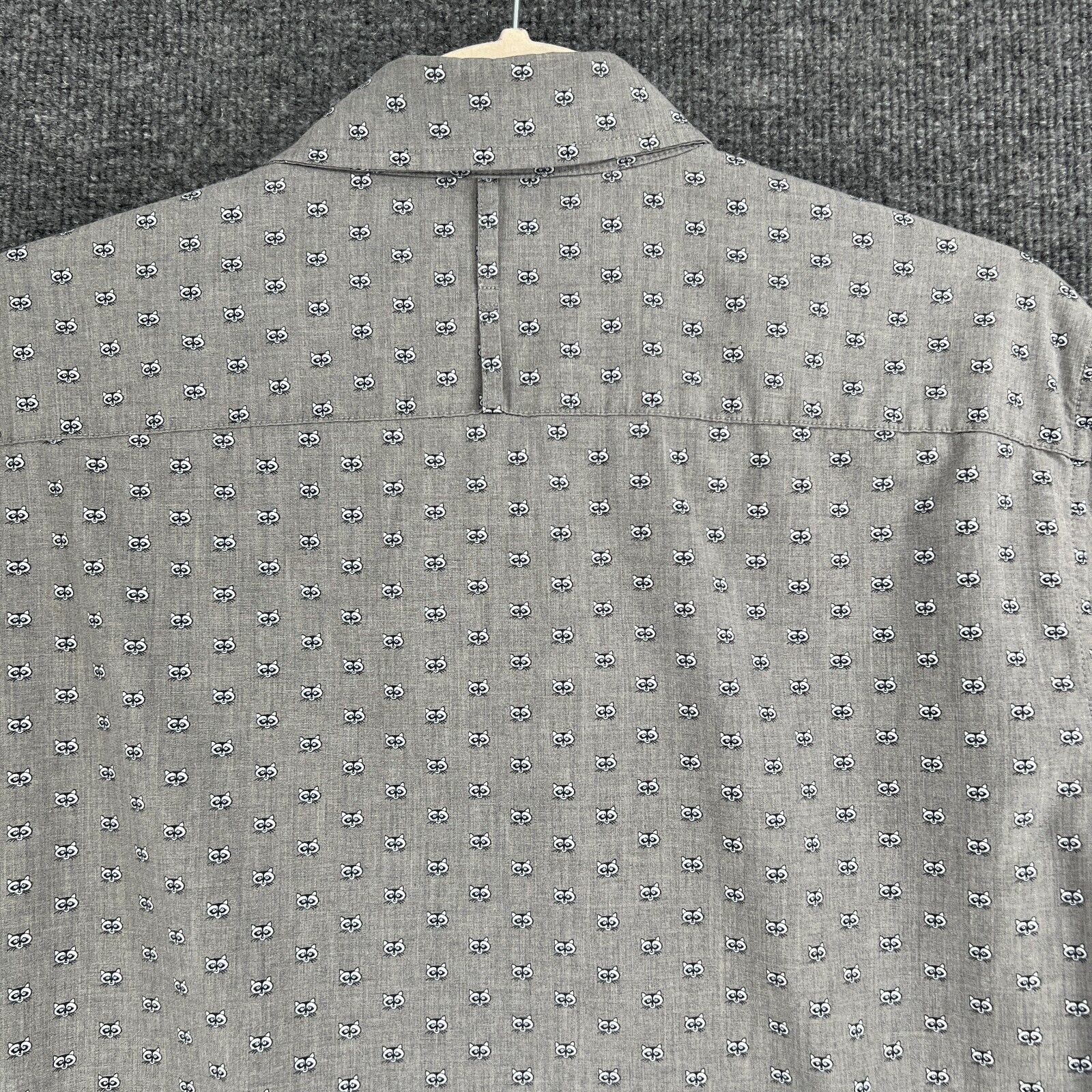 Banana Republic Banana Republic Luxe Poplin Untucked Slim Shirt Racoon Print Size US M / EU 48-50 / 2 - 7 Thumbnail