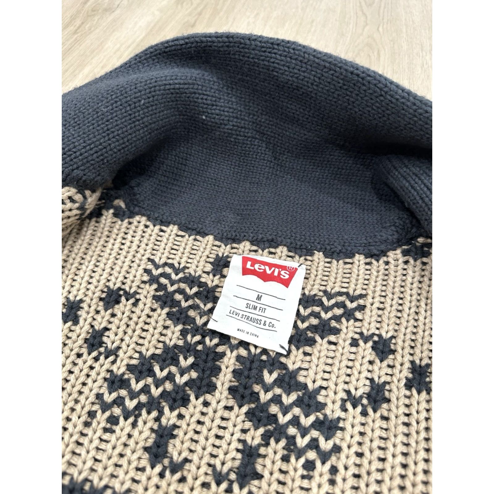 Levi's Levi’s Sweater Cardigan Women’s Medium Wool Blend Zip Multicolor Aztec Heavy Knit Fair Isle Casual Bohemian Pockets Size M / US 6-8 / IT 42-44 - 5 Thumbnail