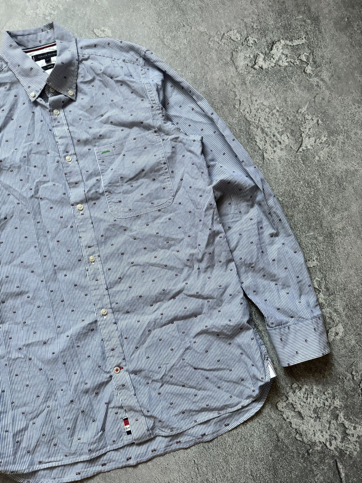 Designer × Tommy Hilfiger Tommy Hilfiger monogram striped shirt button up long sleeve Size US M / EU 48-50 / 2 - 6 Thumbnail