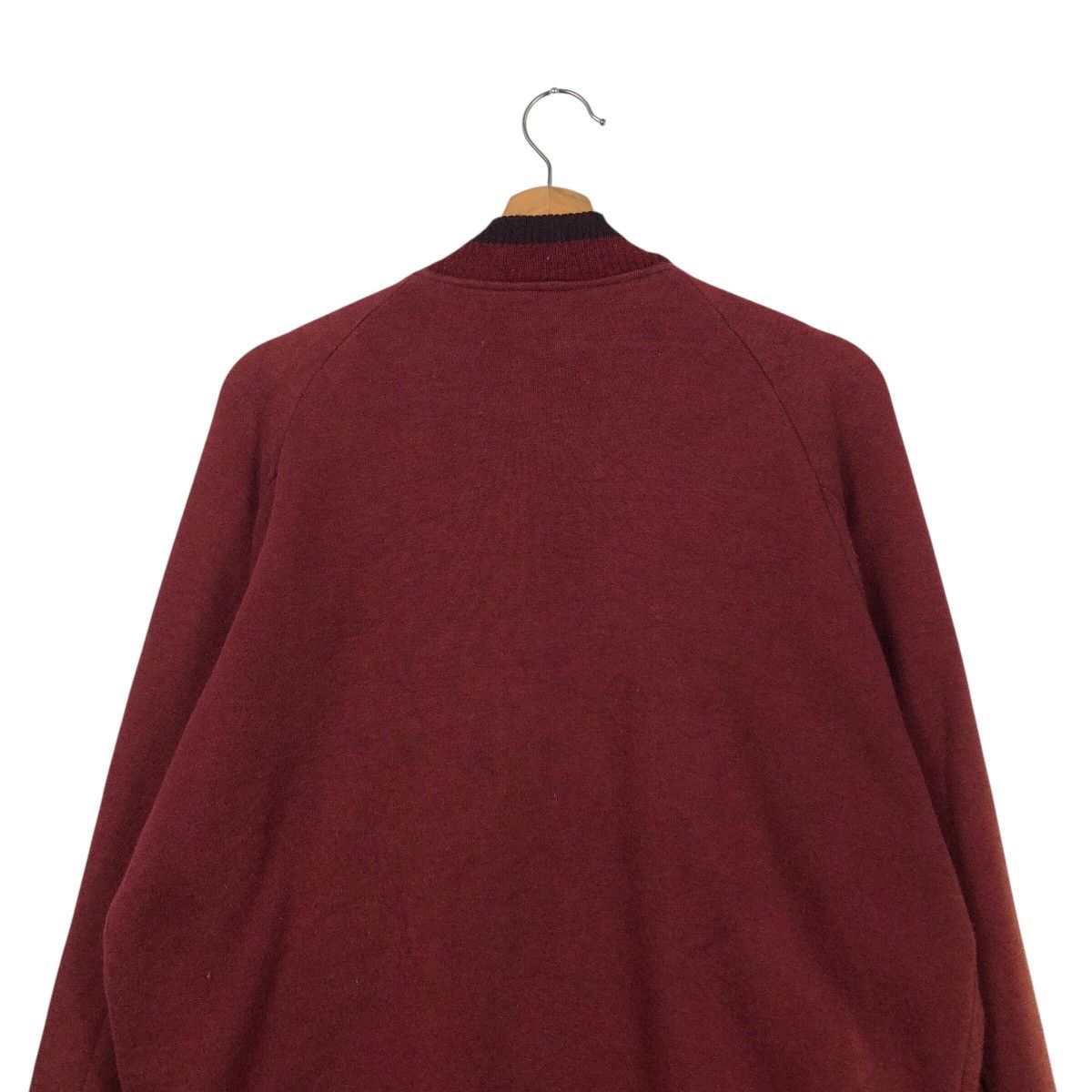 Japanese Brand Vintage Sportswear Patch Varsity Jacket Deep Burgundy Raglan Size US S / EU 44-46 / 1 - 10 Thumbnail