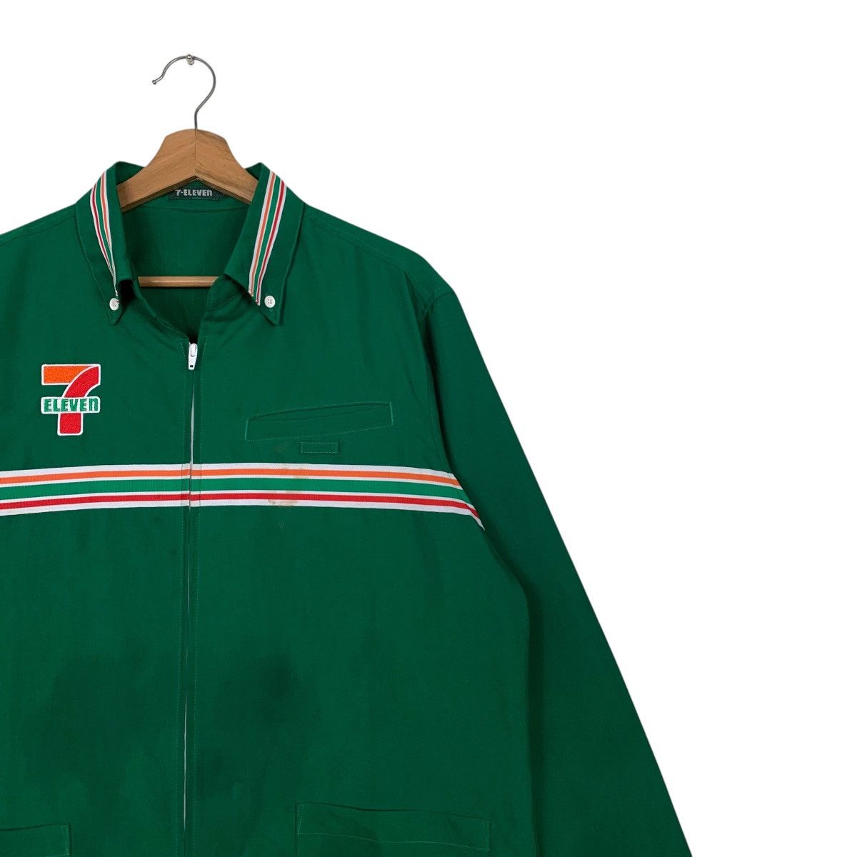 Vintage 7-ELEVEN Green Long Sleeve Work Uniform Jacket #2540-C115 Size US L / EU 52-54 / 3 - 5 Thumbnail