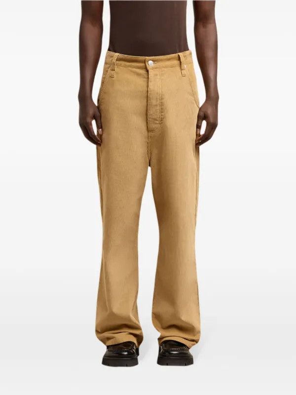 AMI o1s22i1n0925 Baggy Corduroy Pants With Rib in Beige Size US 32 / EU 48 - 1 Thumbnail