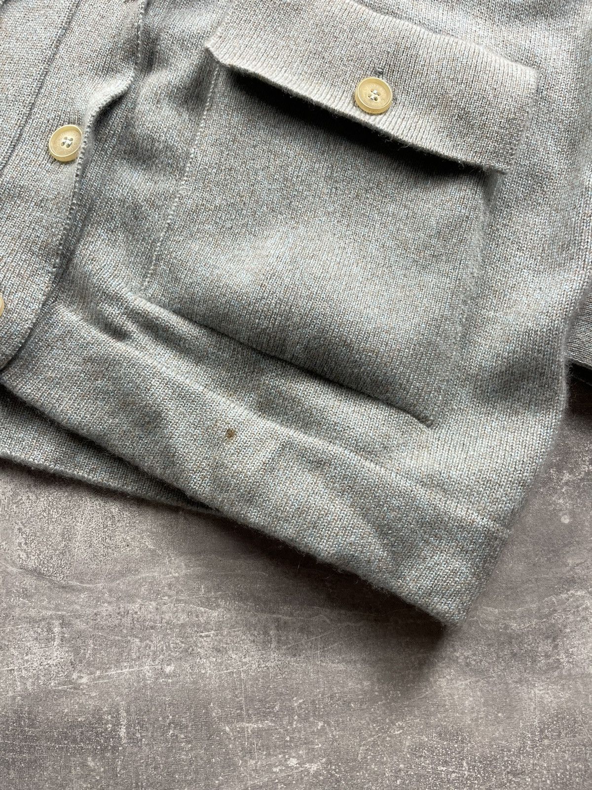 Holland & Holland Holland & Holland Cashmere Knit Utility Cardigan Sweater Size US L / EU 52-54 / 3 - 6 Thumbnail
