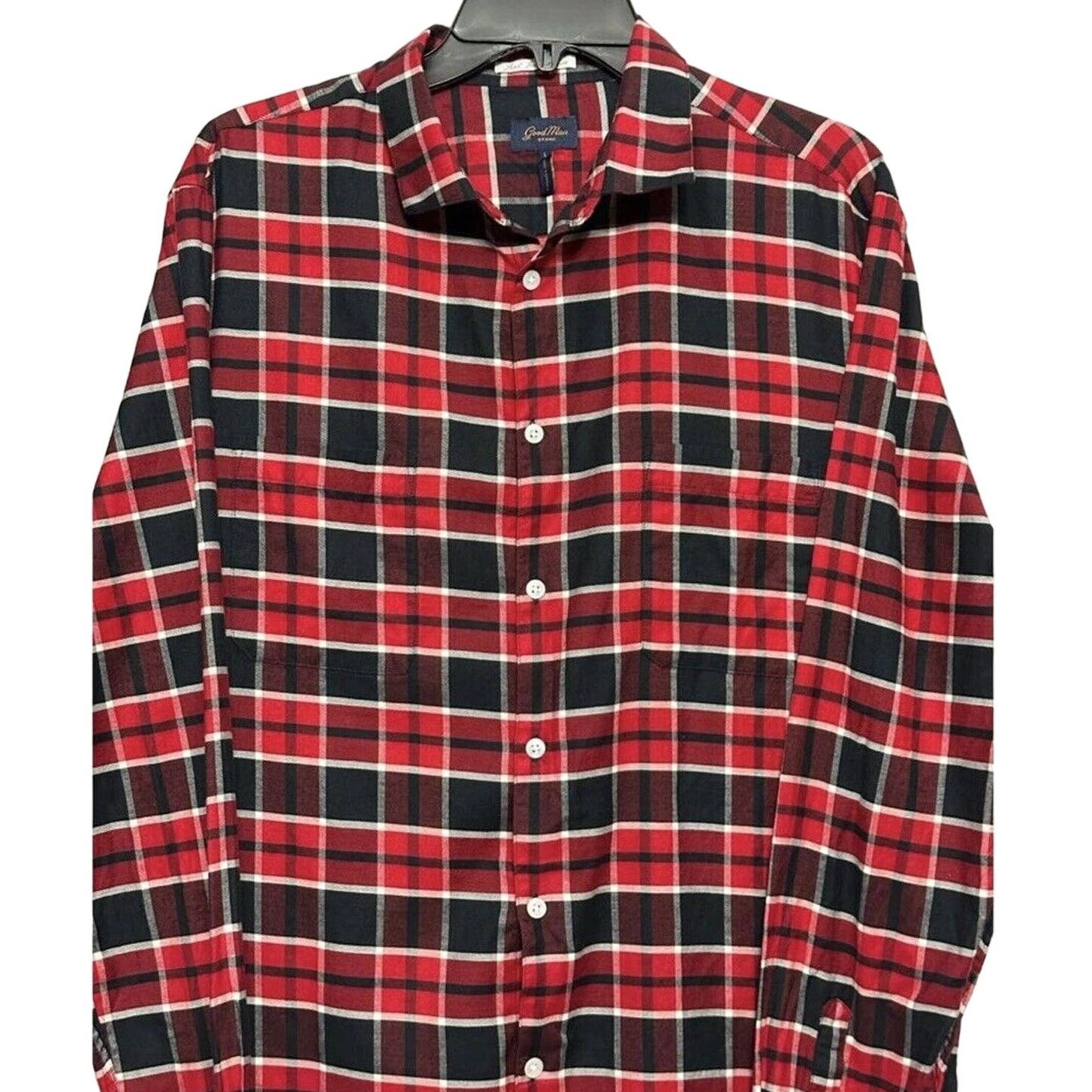 Other Good Man Plaid Pattern Shirt Button-Up Flannel Red M NWOT Size US M / EU 48-50 / 2 - 2 Thumbnail