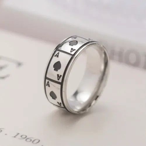 Designer × Jewelry Size us10 Poker Deck Scale Ring Size ONE SIZE - 1 Thumbnail