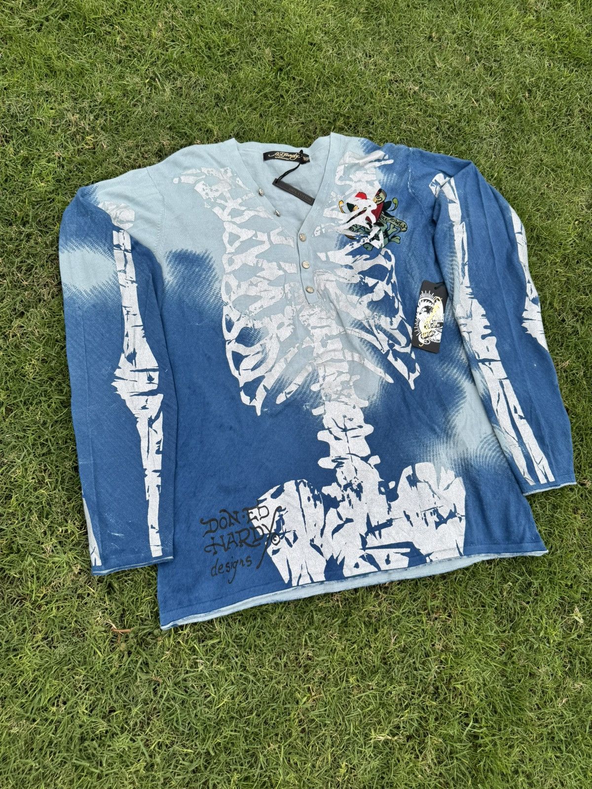 Ed Hardy Ed Hardy by Christian Audigier Cardigan Amazing Condition Size US XL / EU 56 / 4 - 3 Thumbnail